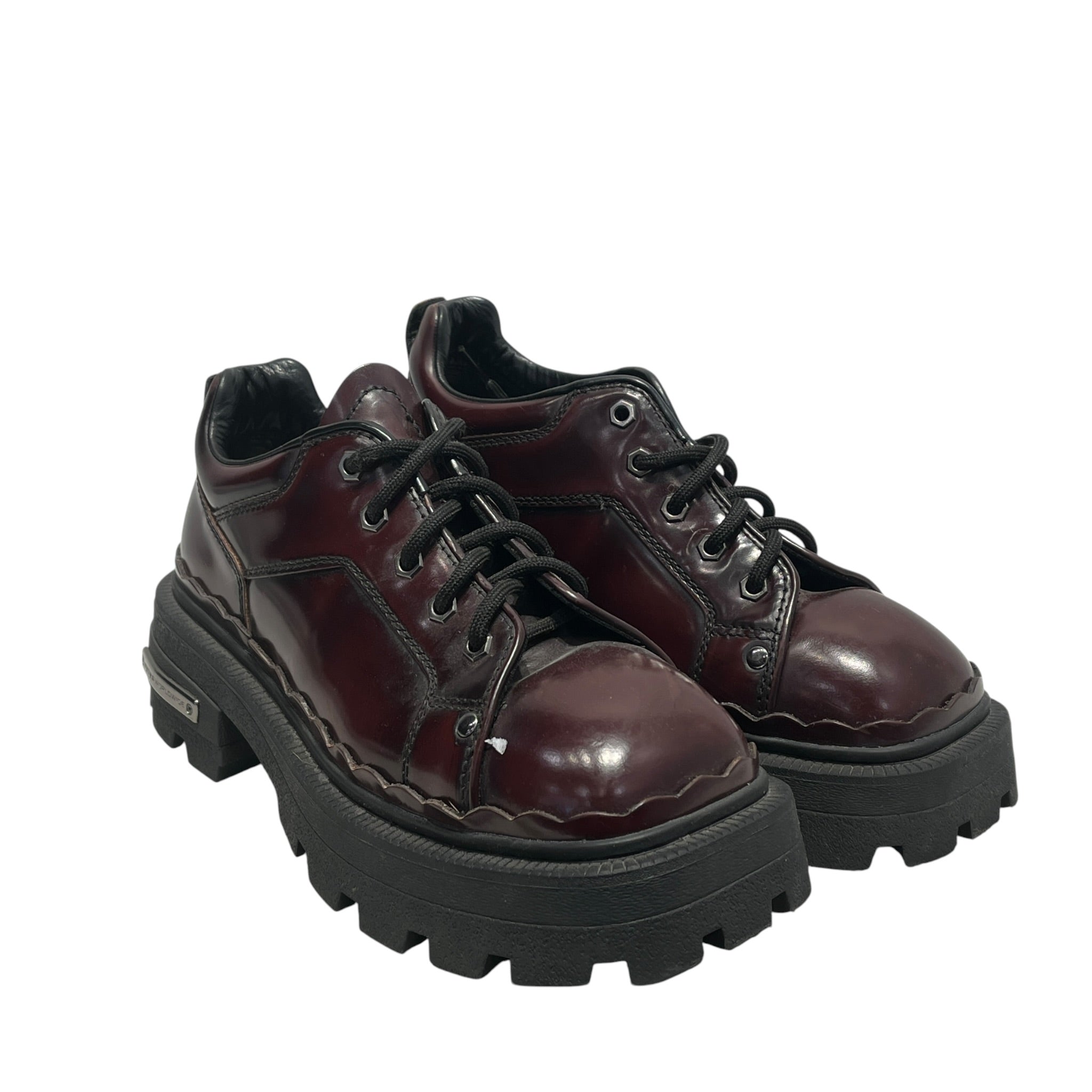 EYTYS/Shoes/US 7.5/Leather/BRD/Patent/Burgundy Detroit Derbys Chunky view 1