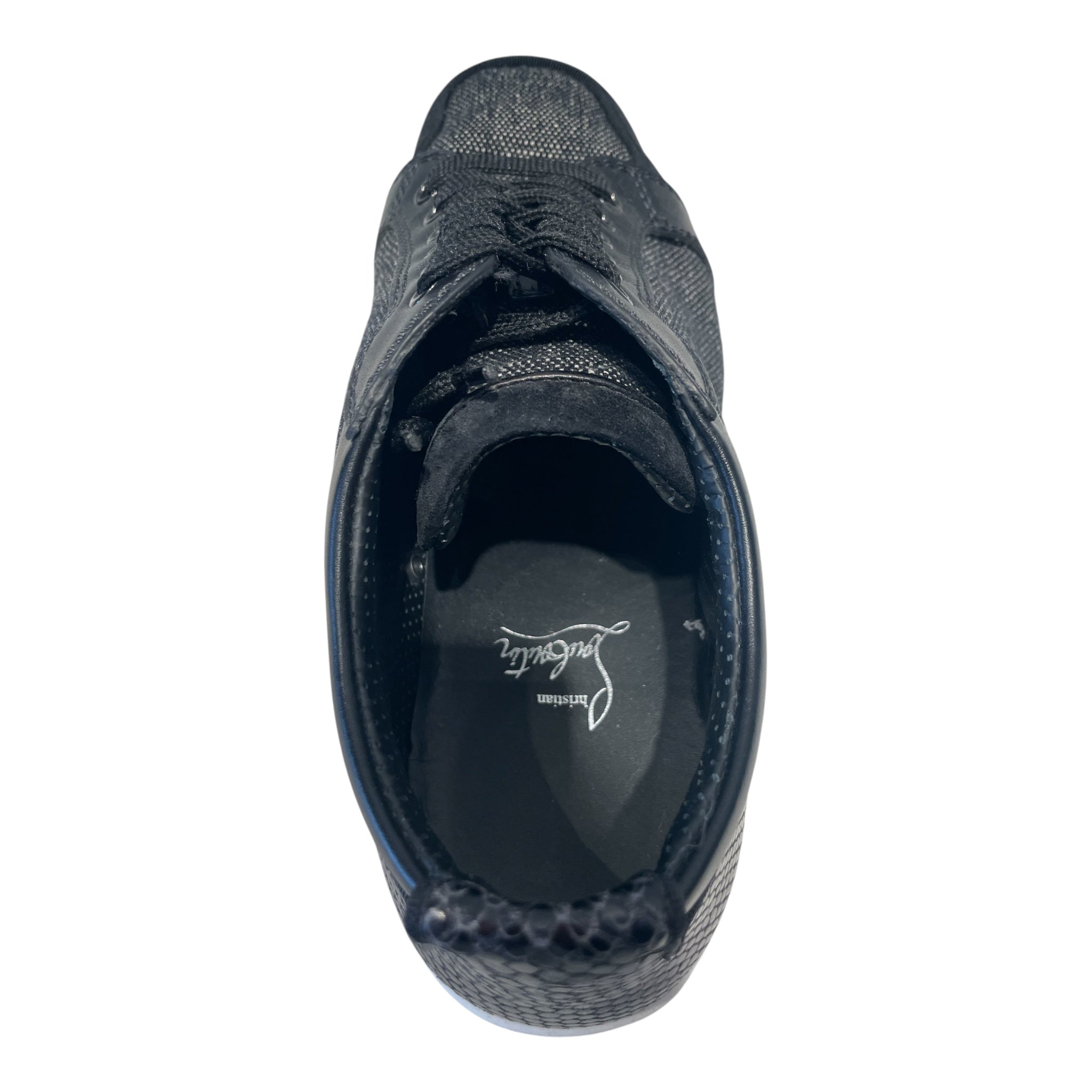 Christian Louboutin/Low-Sneakers/US 8/Cotton/BLK/ view 3