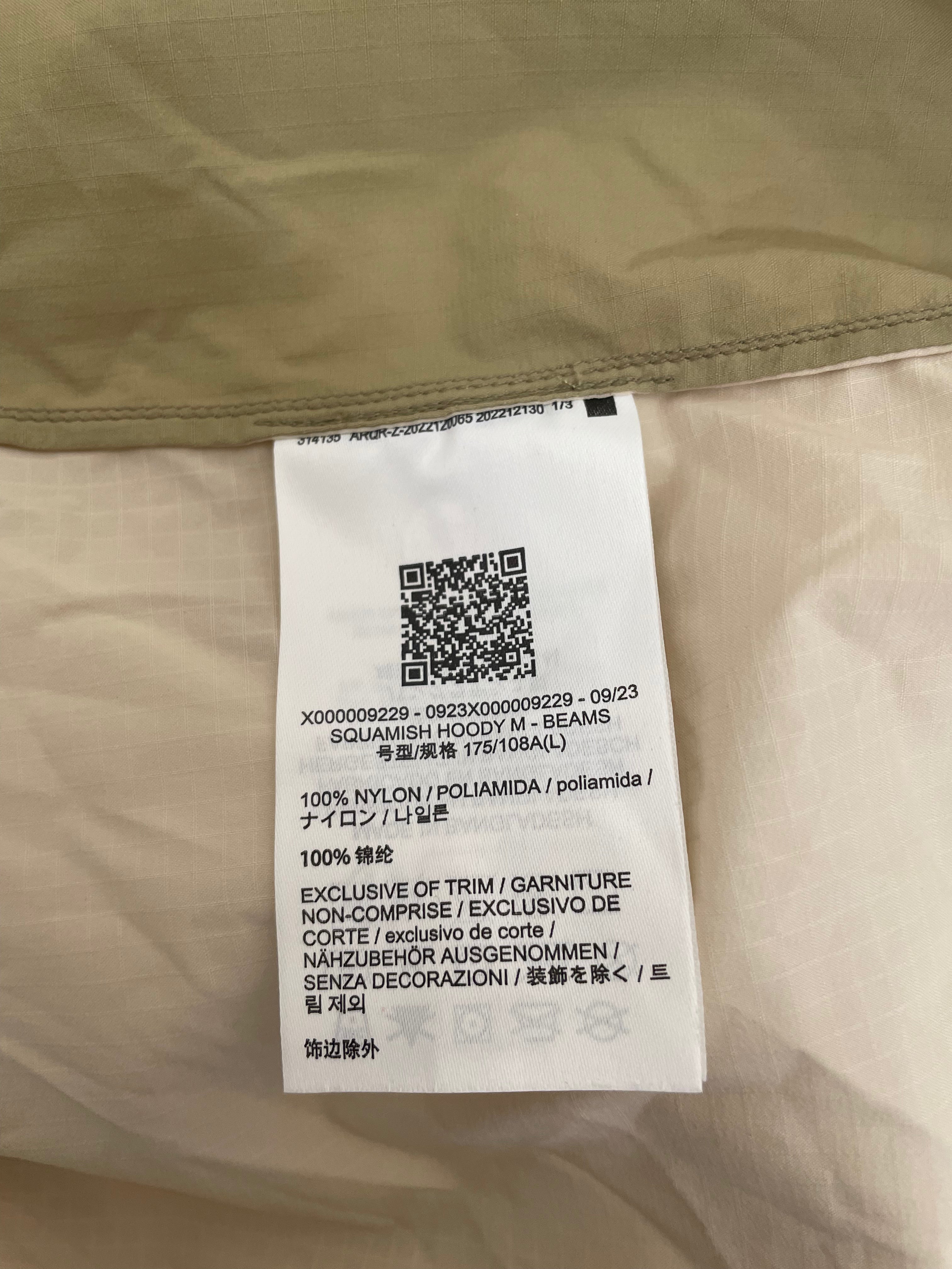ARC'TERYX/BEAMS/Windbreaker/L/Nylon/KHK/ view 3