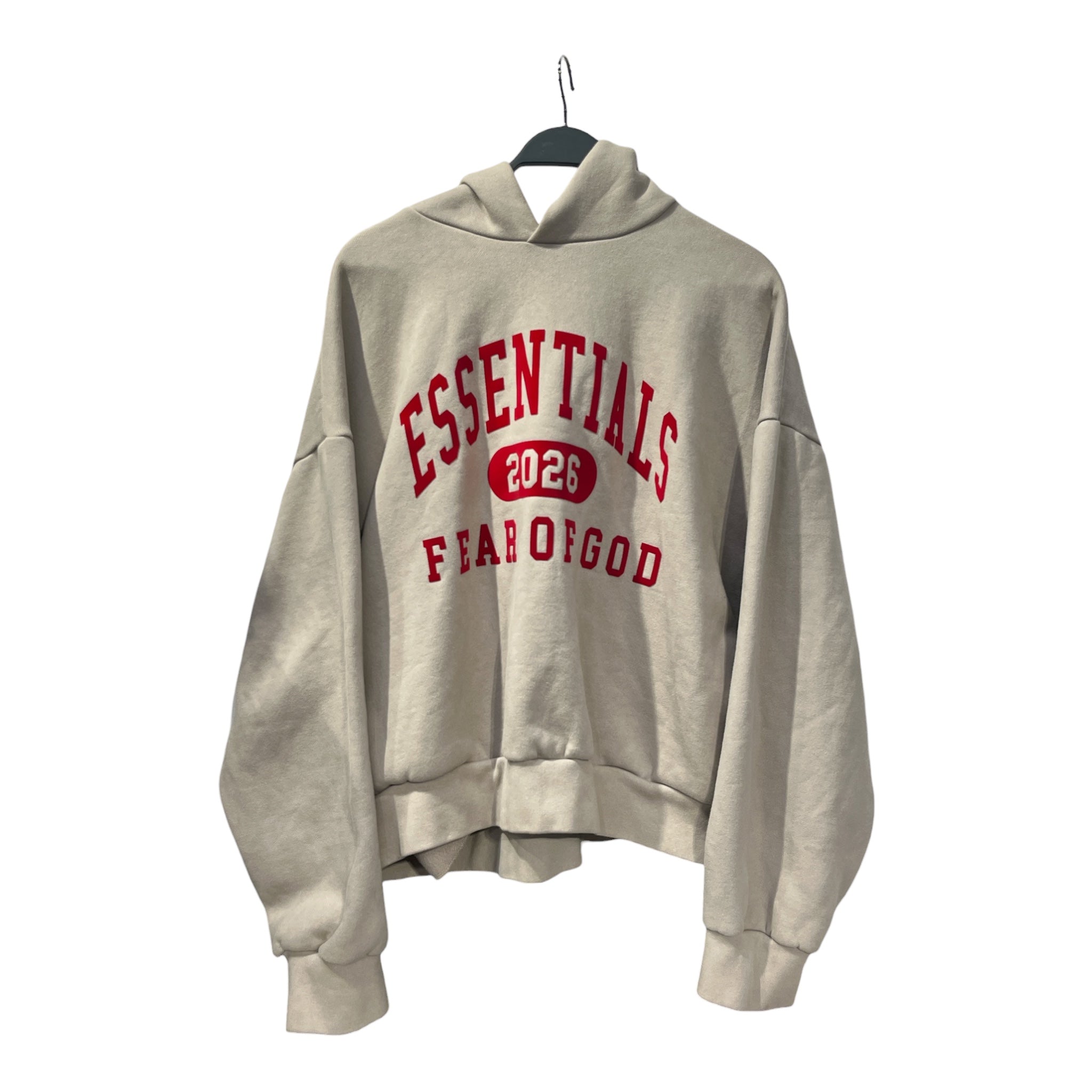 FOG ESSENTIALS/Hoodie/XL/Cotton/GRY/RED LOGO COLLEGIATE GRAPHIC view 1