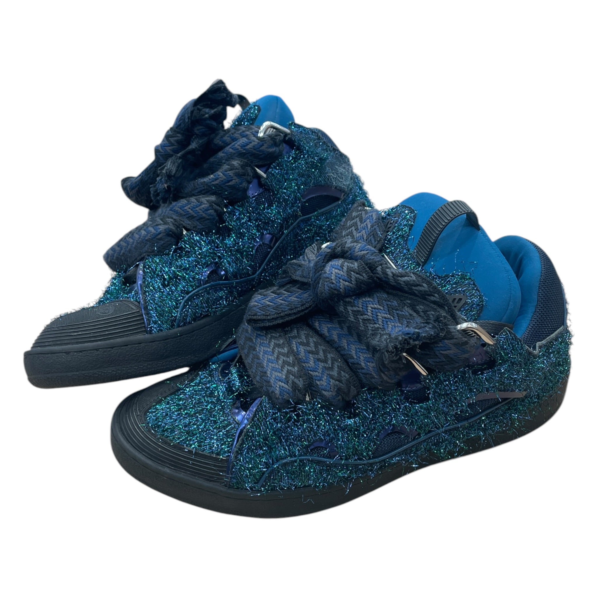 LANVIN/Low-Sneakers/EU 44/Iridescent/MLT/TINSEL CURB SNEAKER BLU/GRN view 1