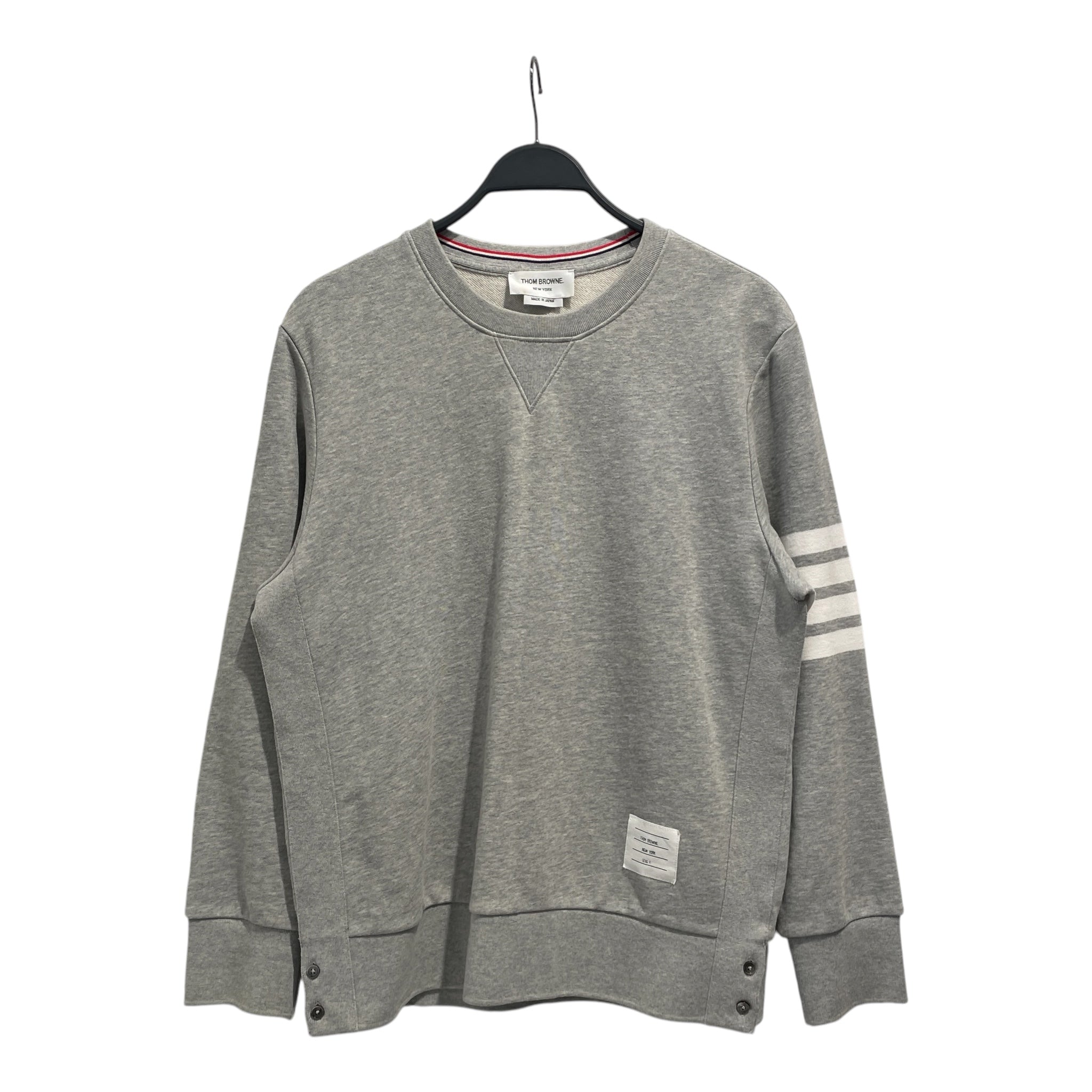 THOM BROWNE. NEW YORK/Sweatshirt/4/Cotton/GRY/ view 1