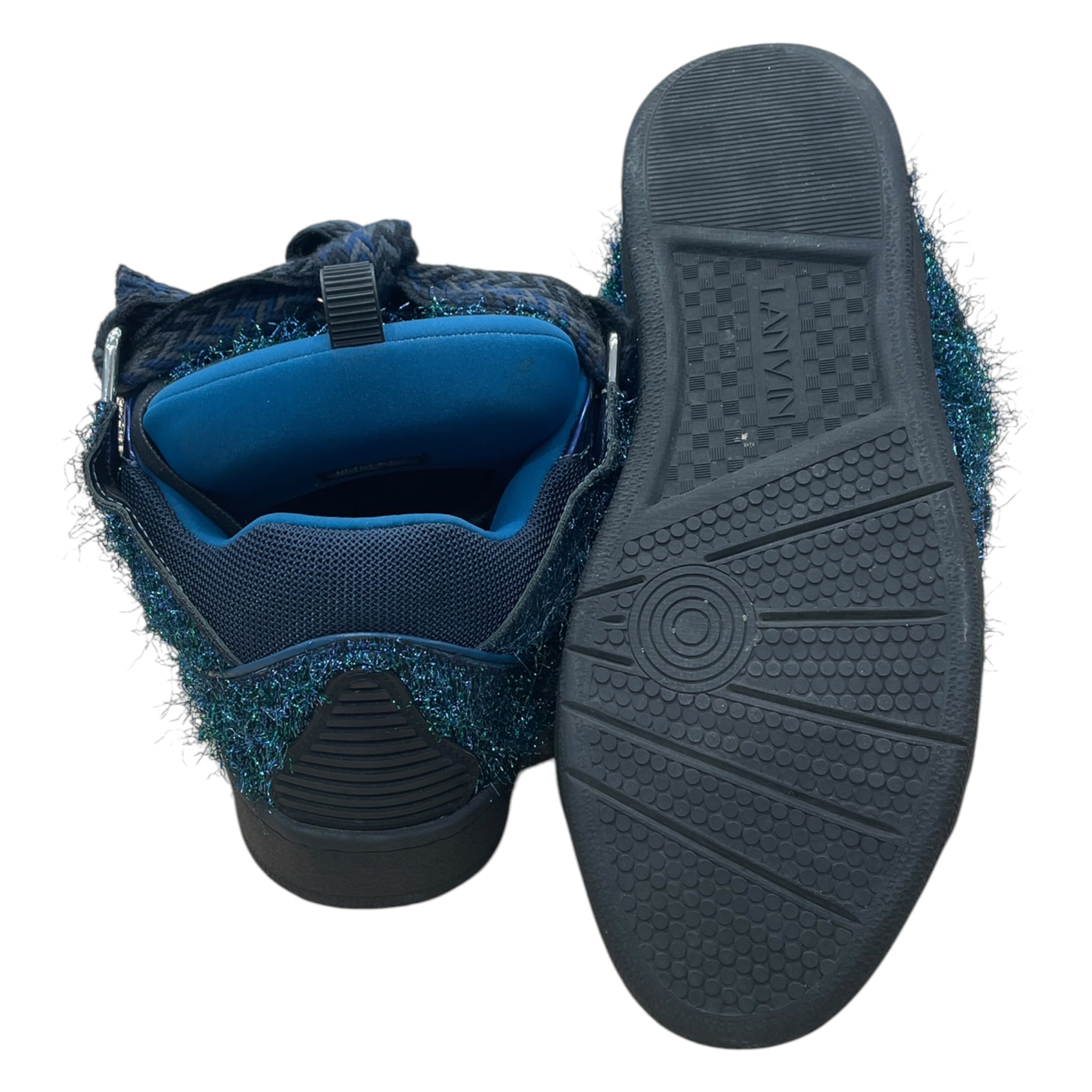 LANVIN/Low-Sneakers/EU 44/Iridescent/MLT/TINSEL CURB SNEAKER BLU/GRN view 2