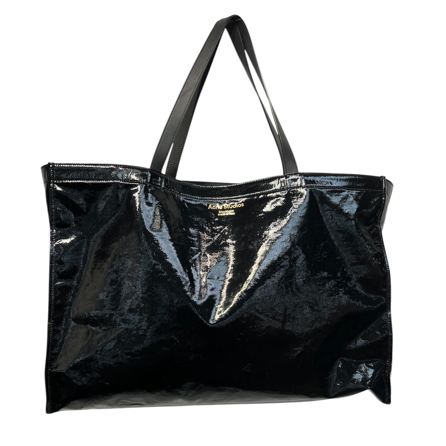 Acne Studios/Tote Bag/Cotton/BLK/vynal tote view 1