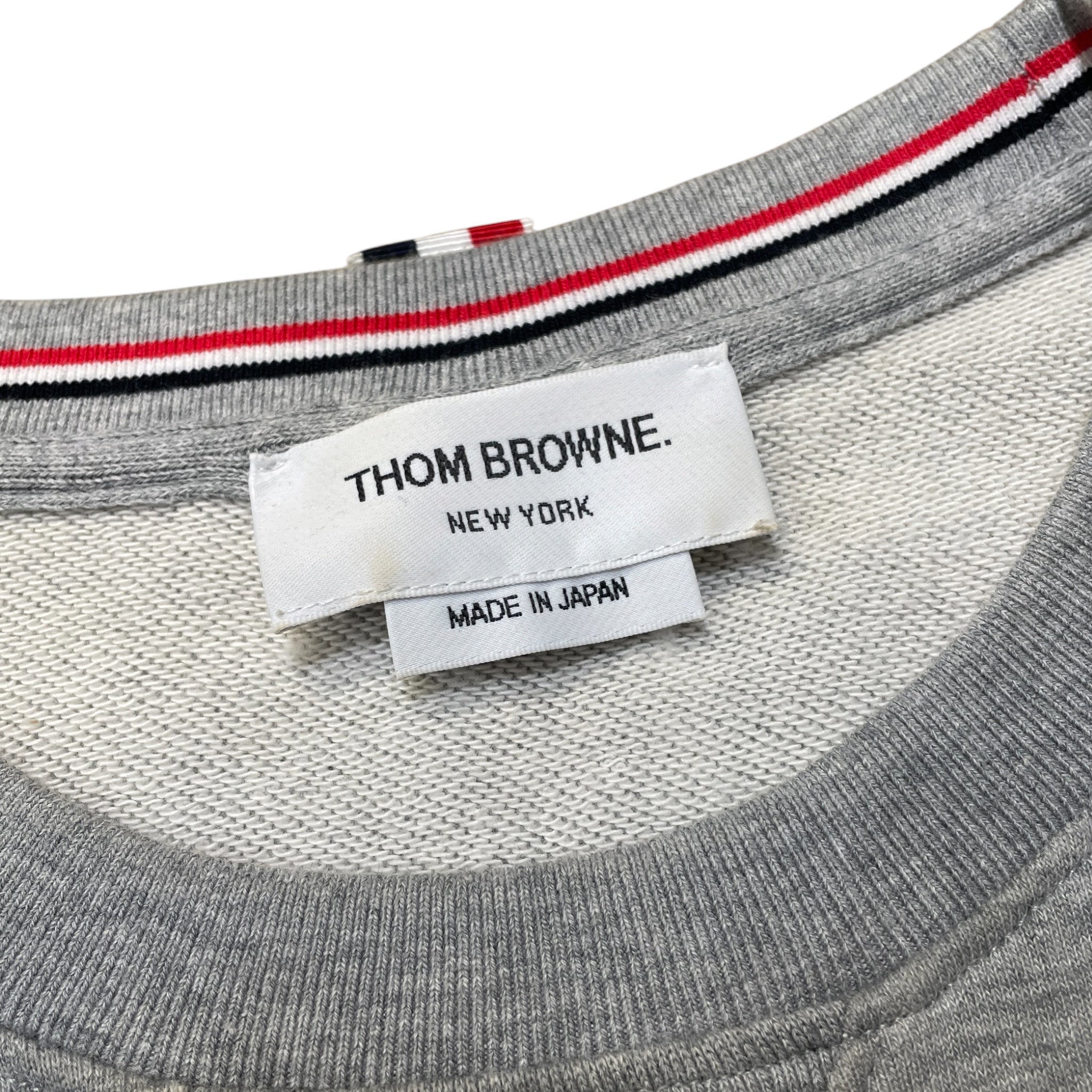 THOM BROWNE. NEW YORK/Sweatshirt/4/Cotton/GRY/ view 3