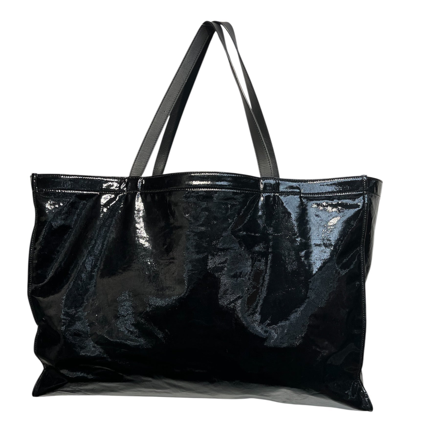 Acne Studios/Tote Bag/Cotton/BLK/vynal tote view 2