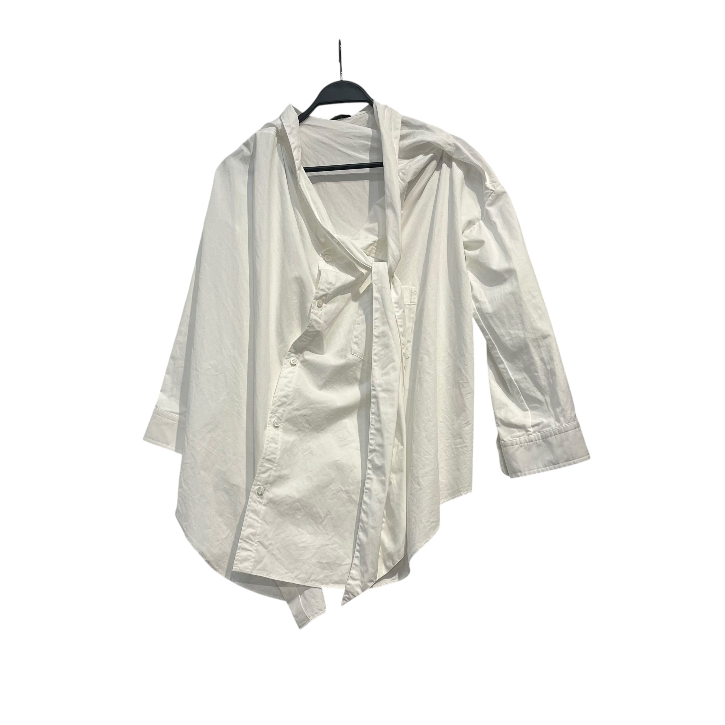 BALENCIAGA/LS Shirt/34/Cotton/WHT/LONG COLLAR BUTTON UP view 1