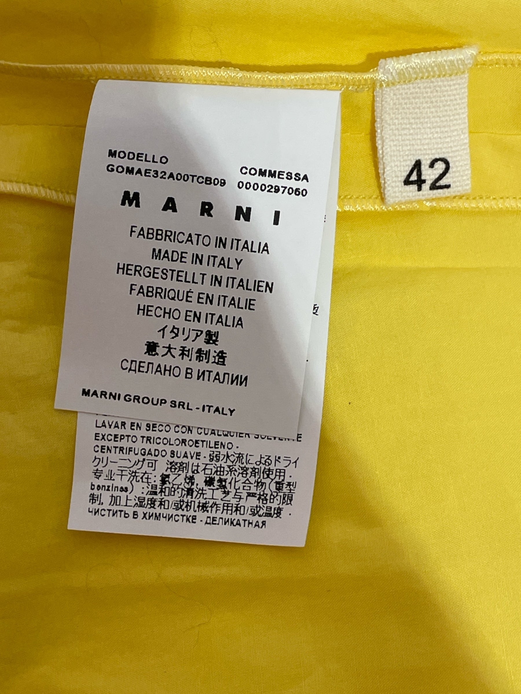 MARNI/Skirt/42/Cotton/YEL/Mini Skirt view 4