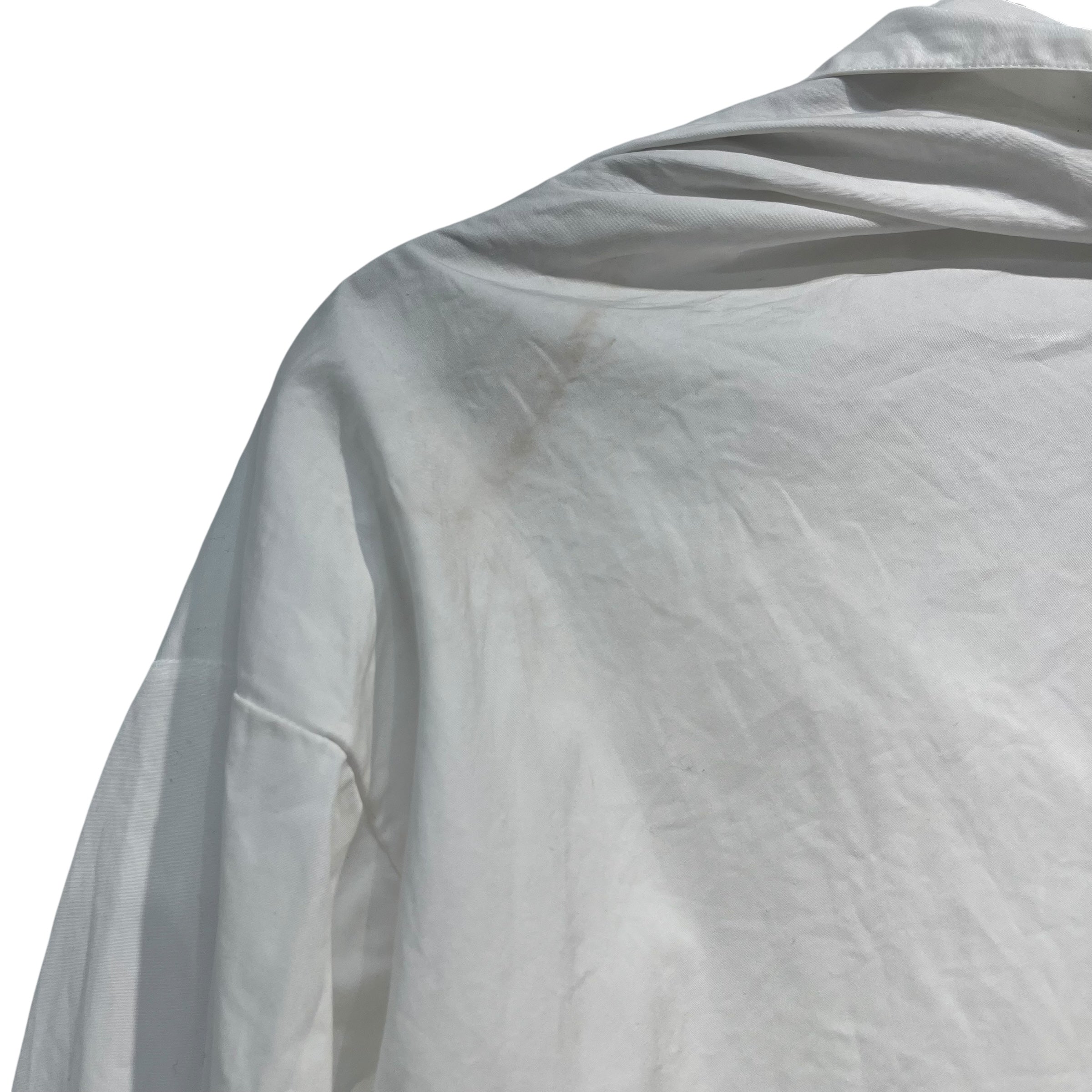 BALENCIAGA/LS Shirt/34/Cotton/WHT/LONG COLLAR BUTTON UP view 3