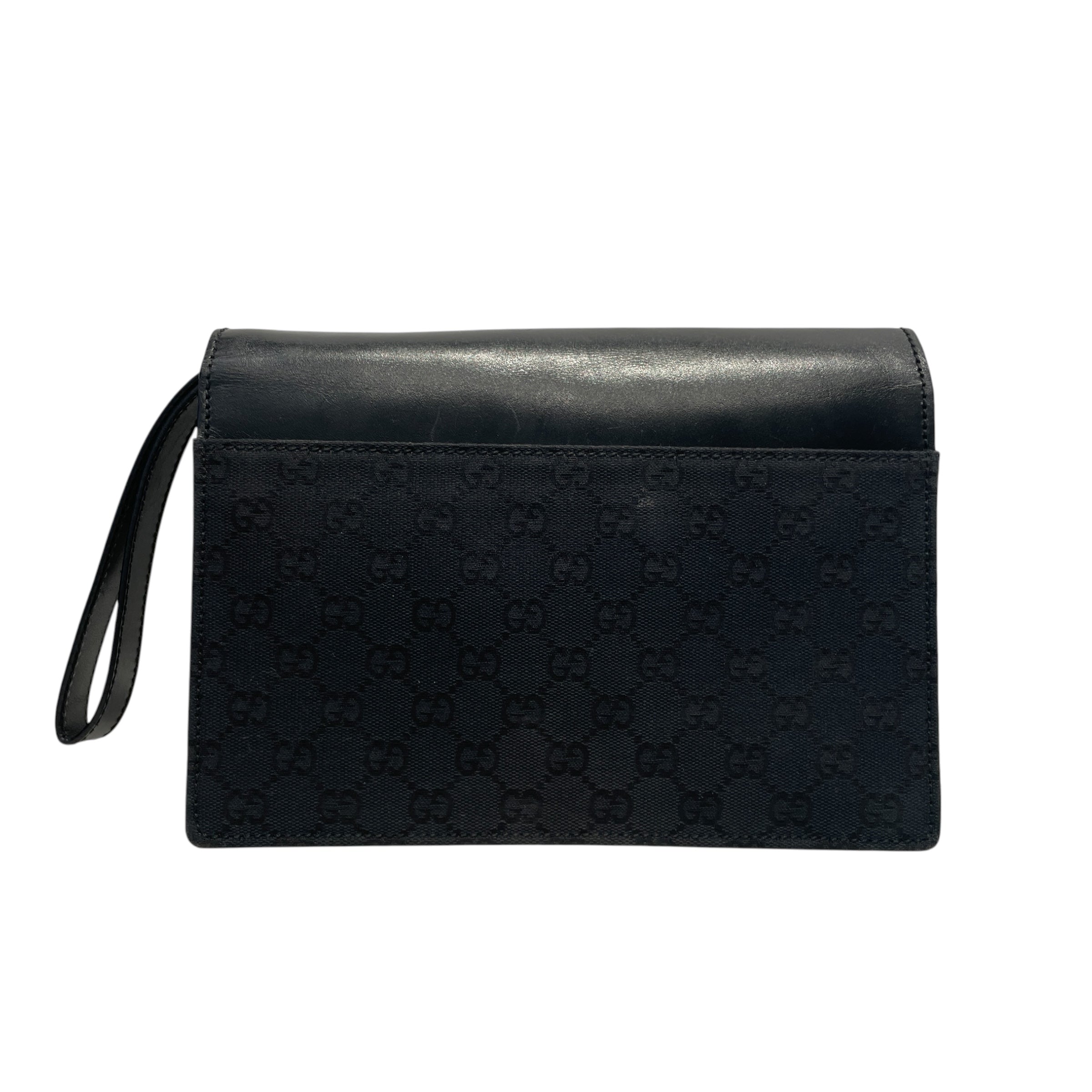 GUCCI/Bag/Leather/BLK/MONOGRAM ENVELOPE CLUTCH view 2