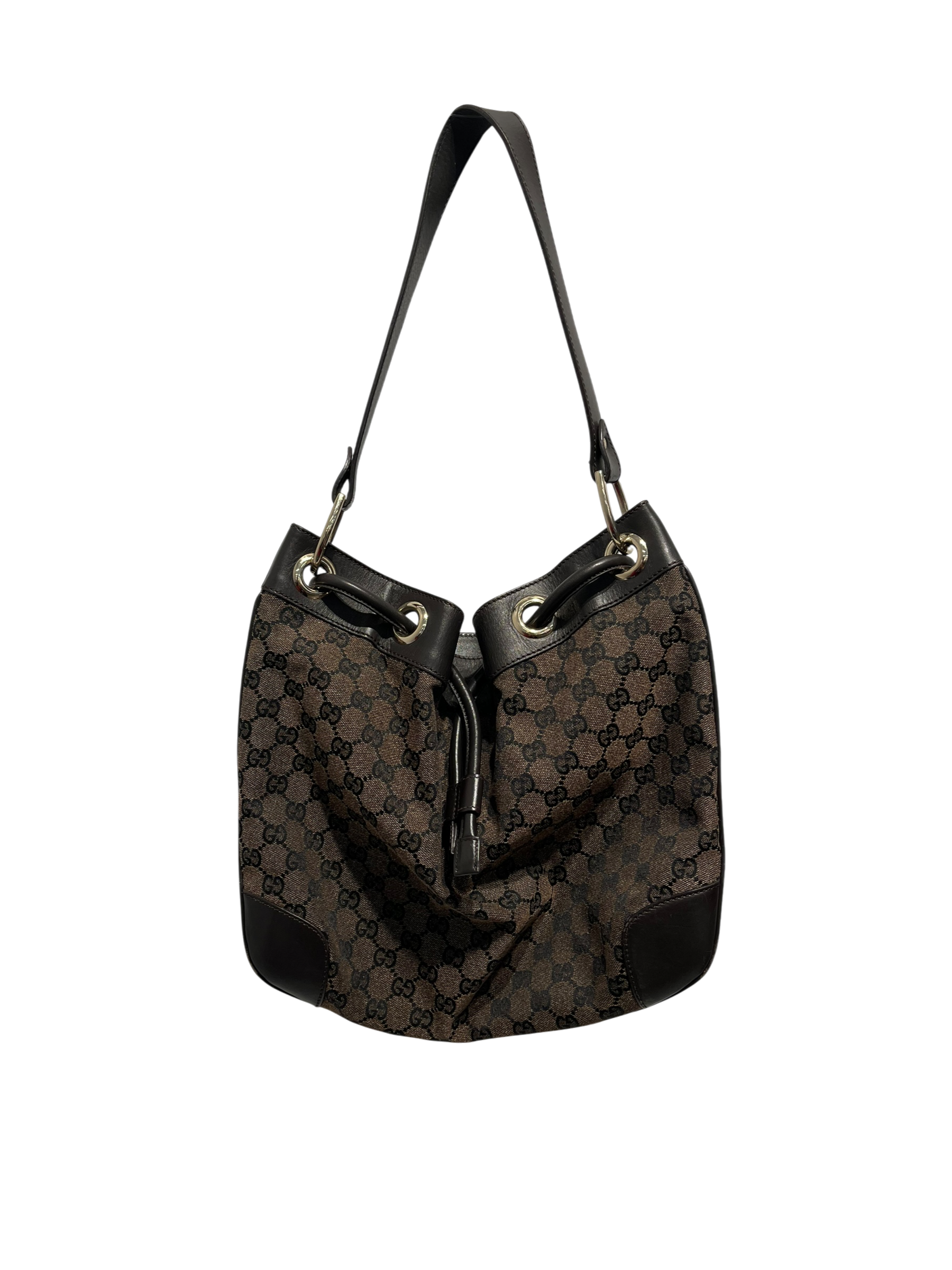 GUCCI/Bag/Monogram/Cotton/BRW/Drawstring Bucket Bag view 1