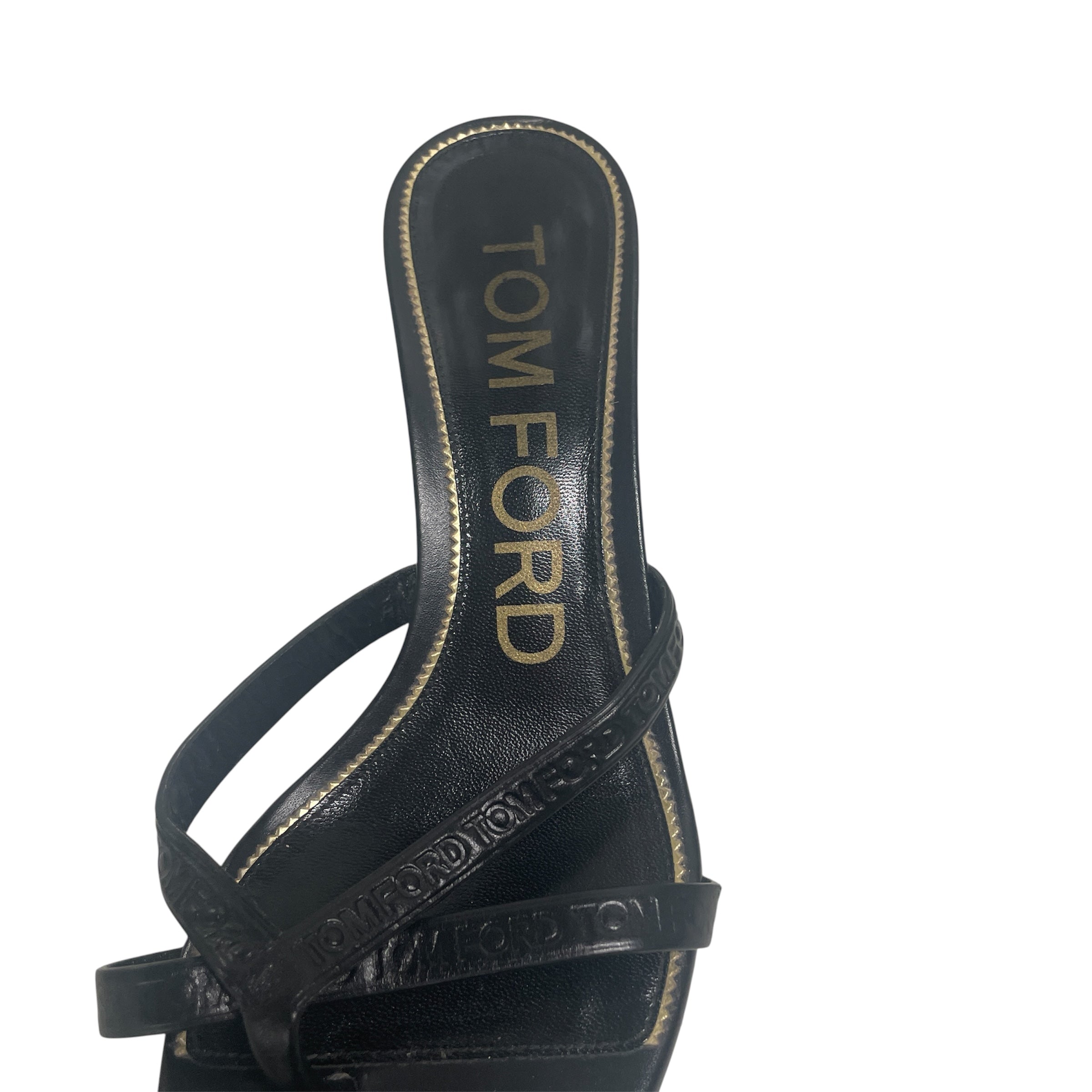 TOM FORD/Heels/US 7/Leather/BLK/text strap view 3