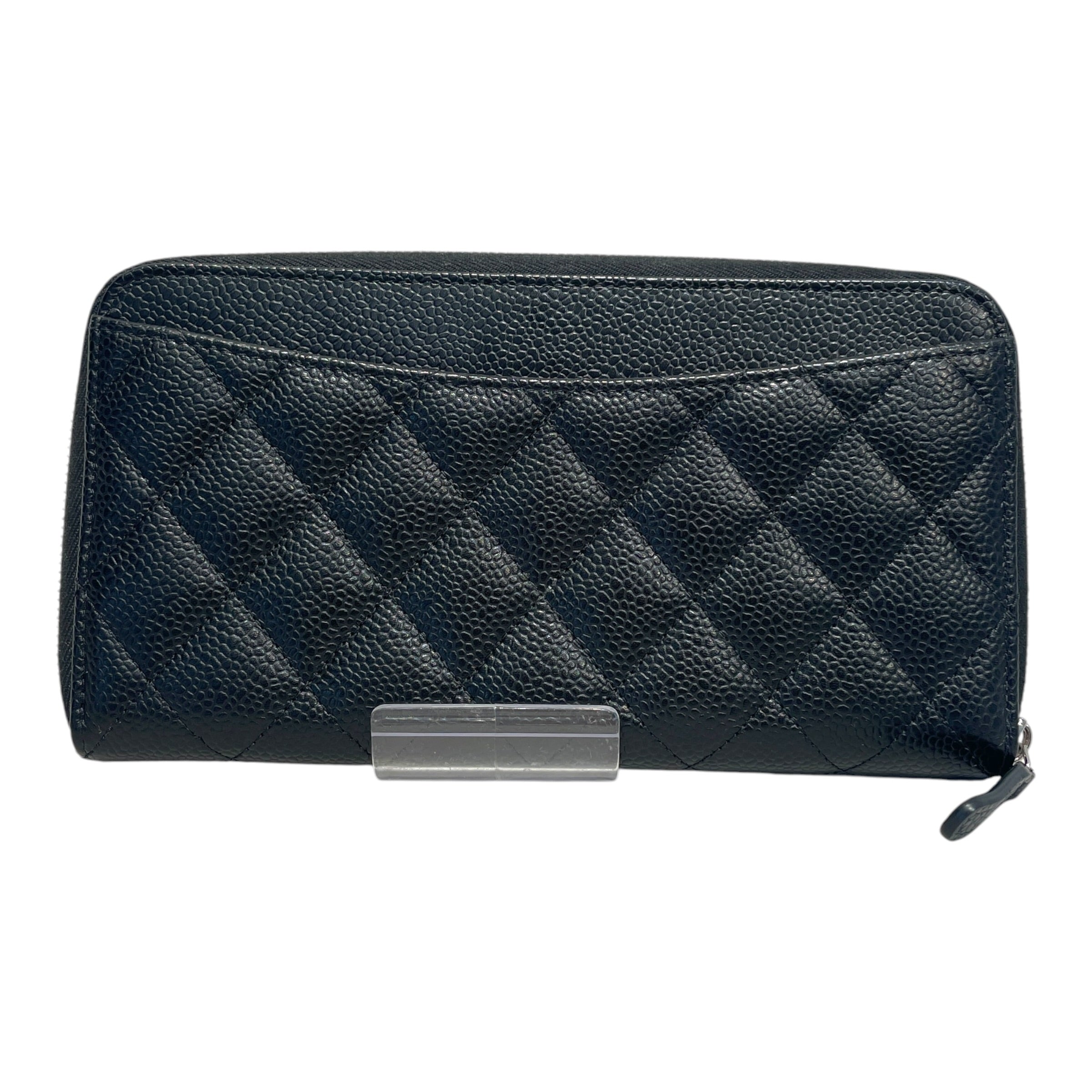 CHANEL/Long Wallet/Leather/BLK/L's/Caviar Quilted Gusset Wallet view 2