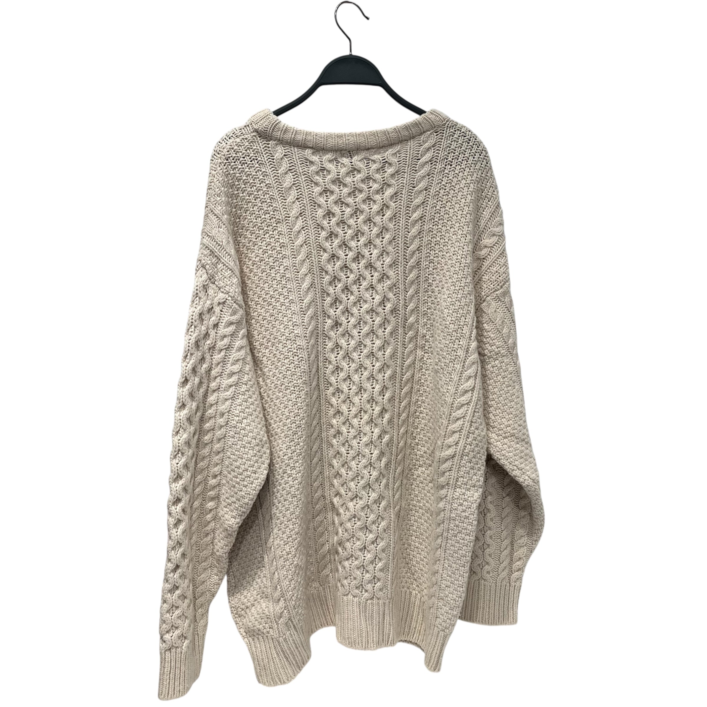 TOTEME/Heavy Sweater/M/Wool/WHT/knitted wool sweater os view 2