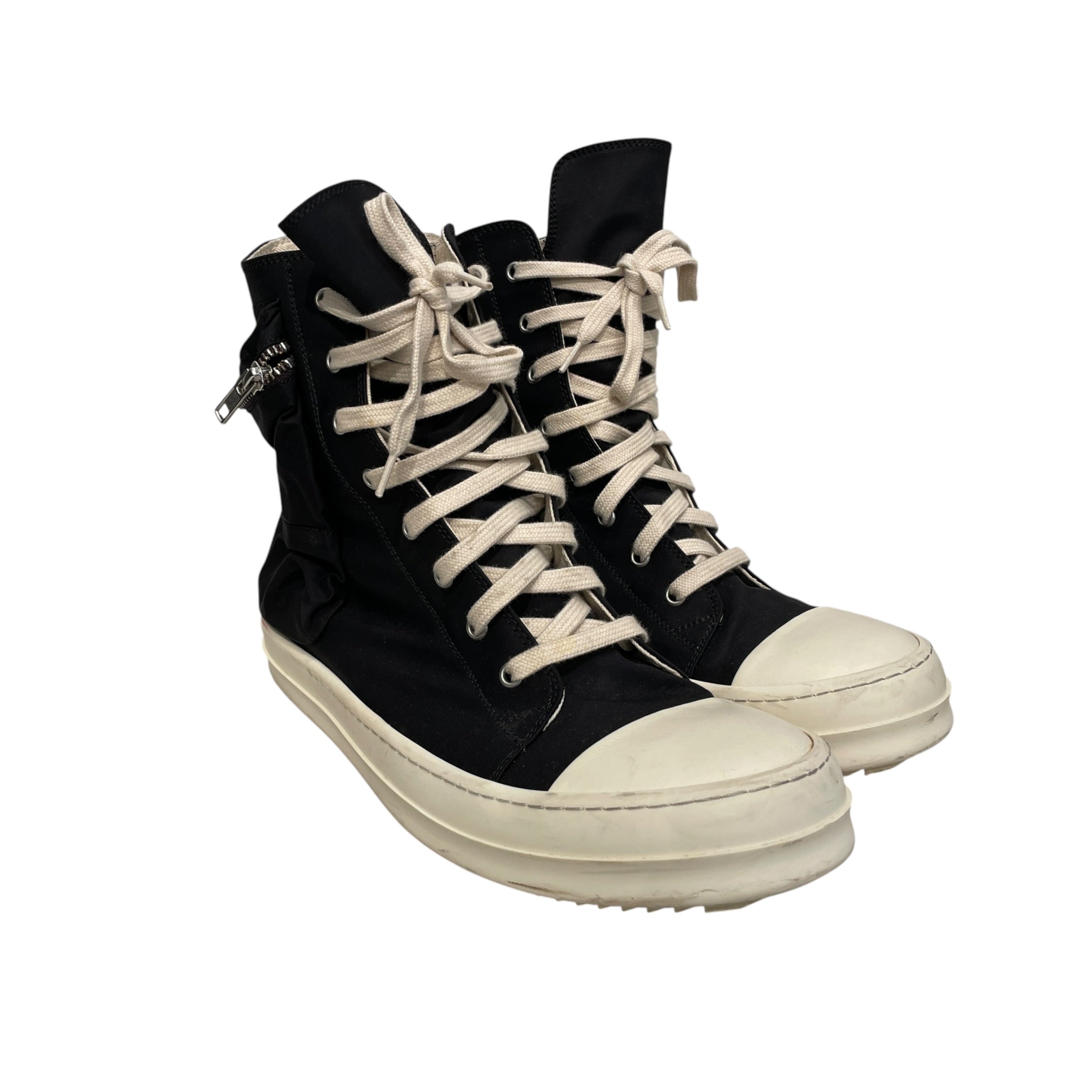 RICK OWENS DRKSHDW/Hi-Sneakers/EU 44/Nylon/BLK/RAMONES W ZIP POCKET view 1