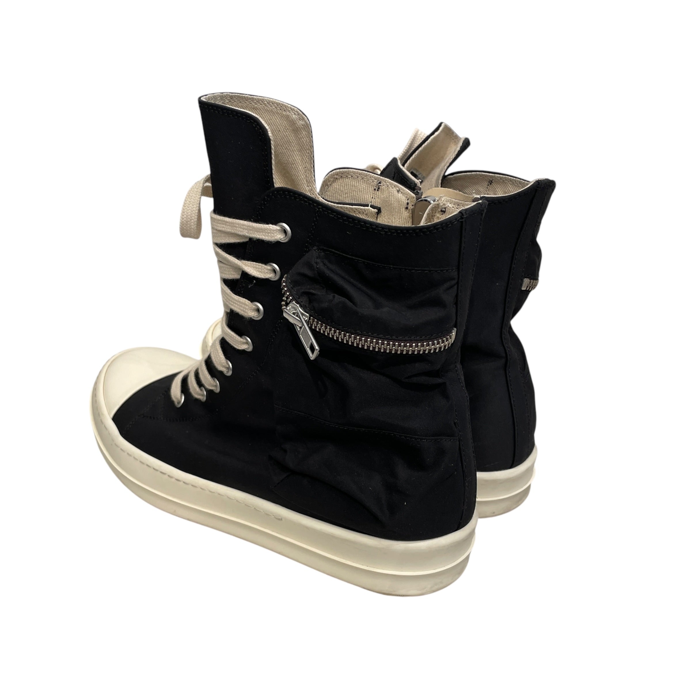 RICK OWENS DRKSHDW/Hi-Sneakers/EU 44/Nylon/BLK/RAMONES W ZIP POCKET view 2