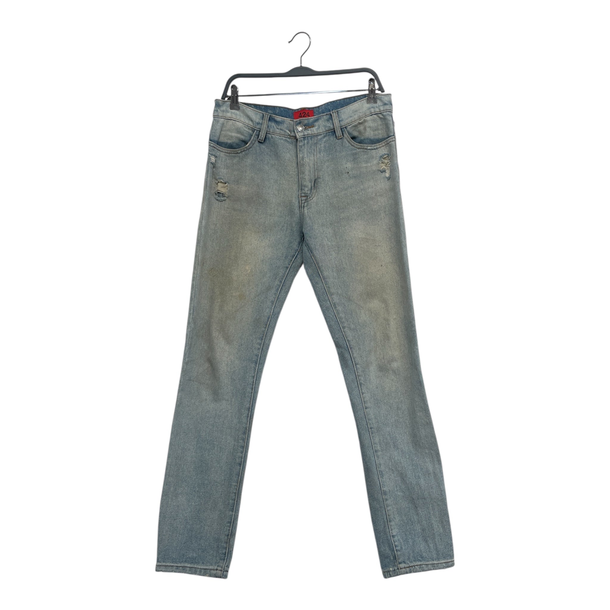 424(FourTwoFour)/Skinny Pants/32/Cotton/BLU/424 distressed look jeans view 1