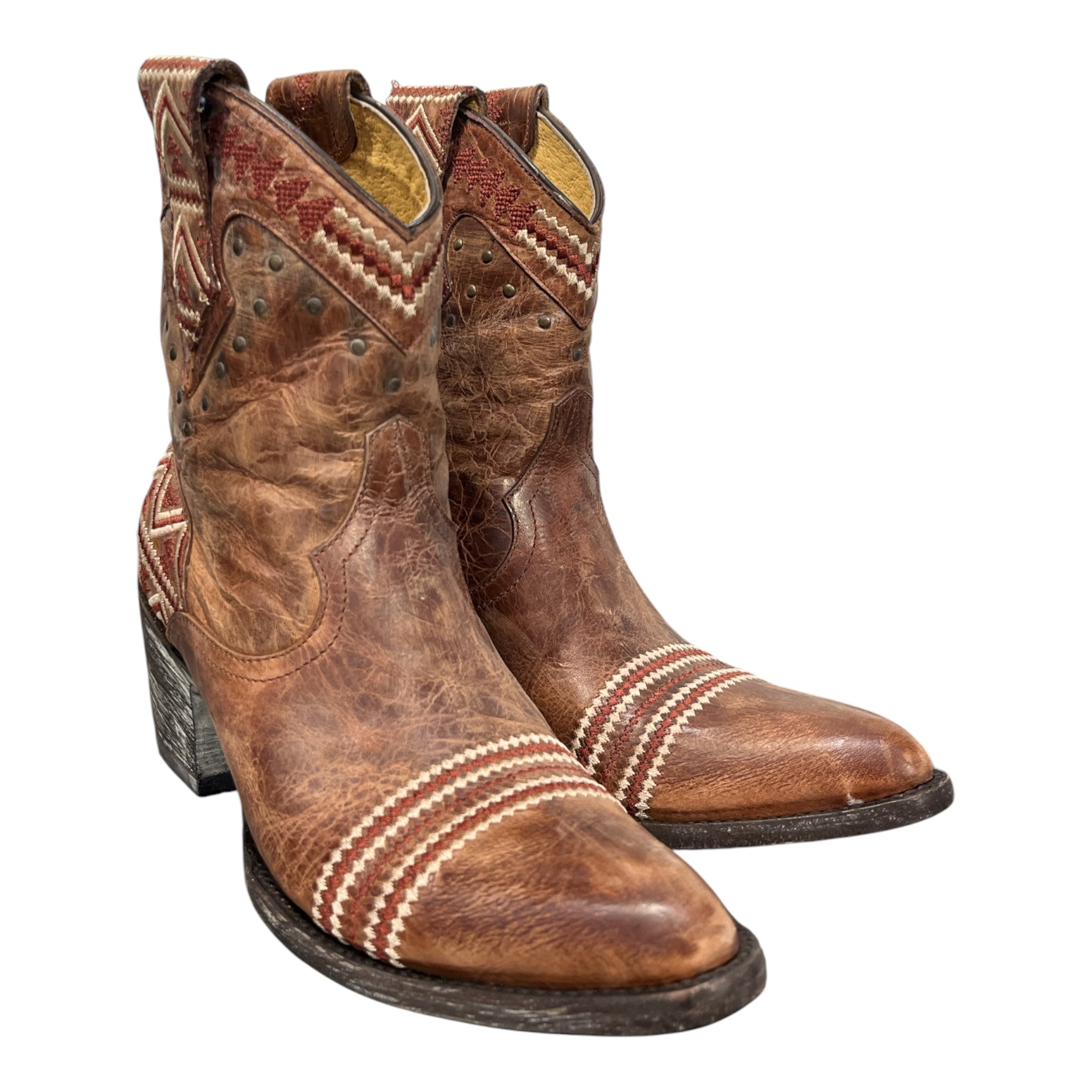 OLD GRINGO/Western Boots/US 7.5/Leather/CML/TRIANGLE DESIGN view 1