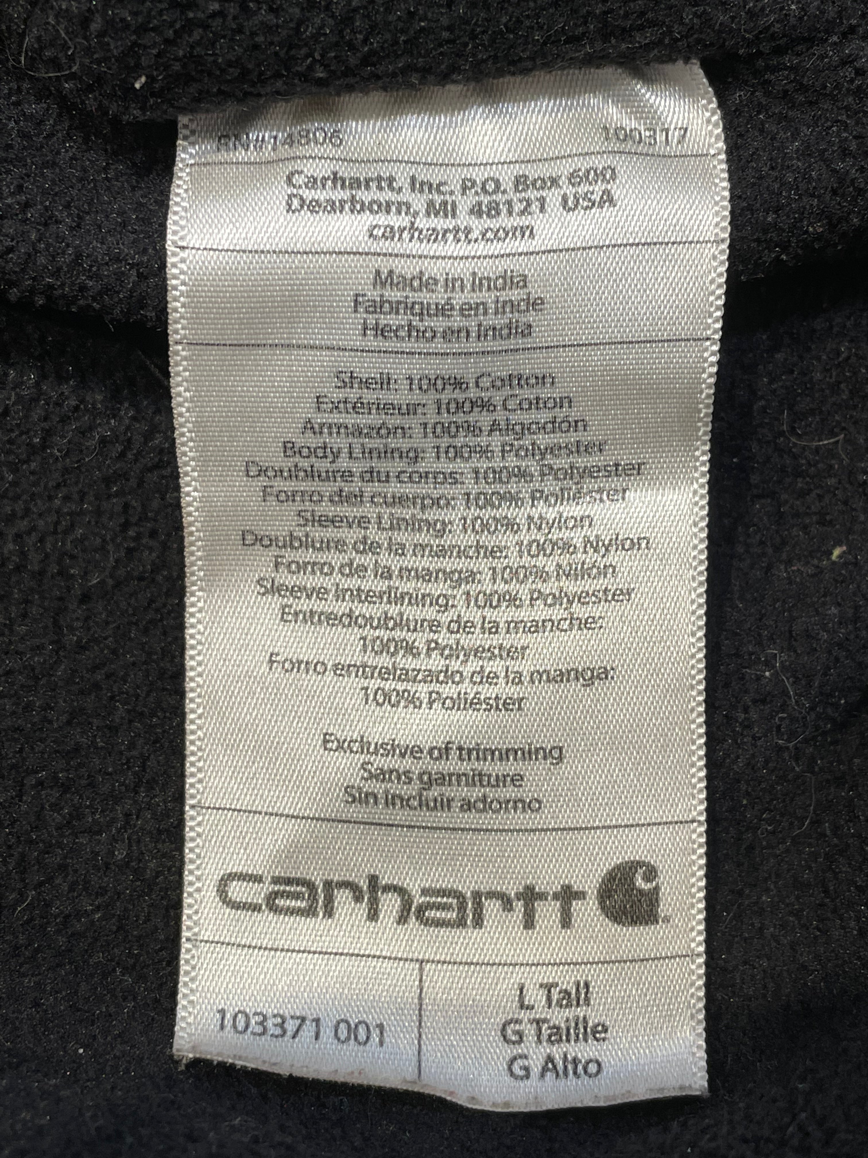 Carhartt/Jacket/L/Cotton/BLK/full swing view 4