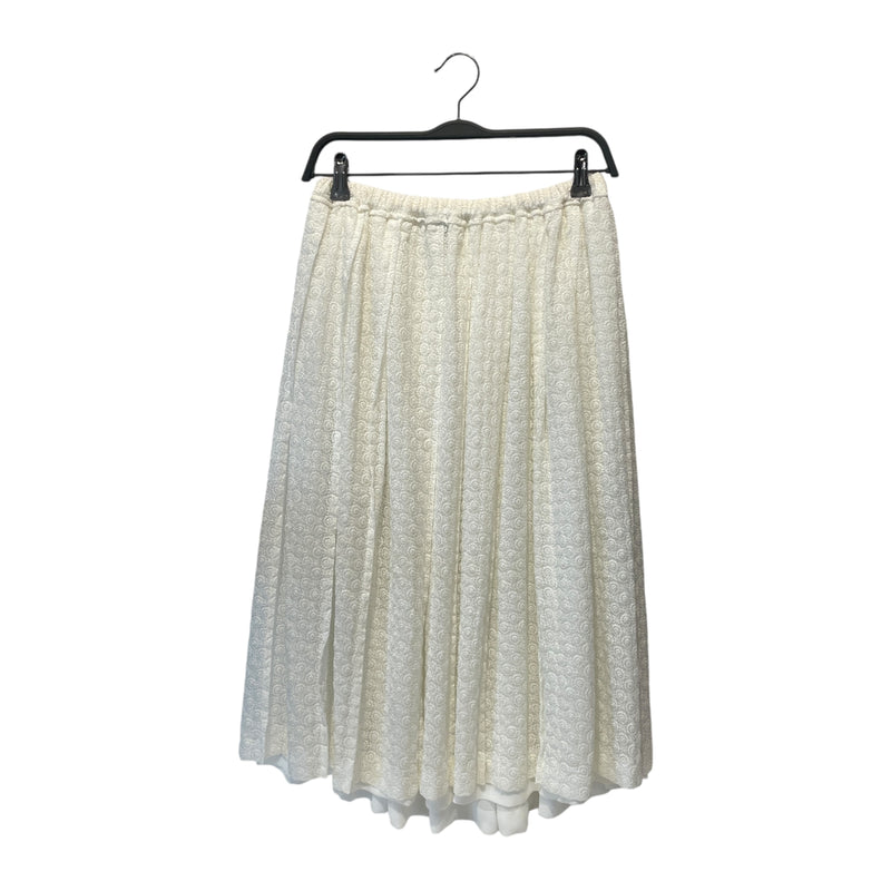 tricot COMME des GARCONS/Skirt/Floral Pattern/Nylon/WHT/