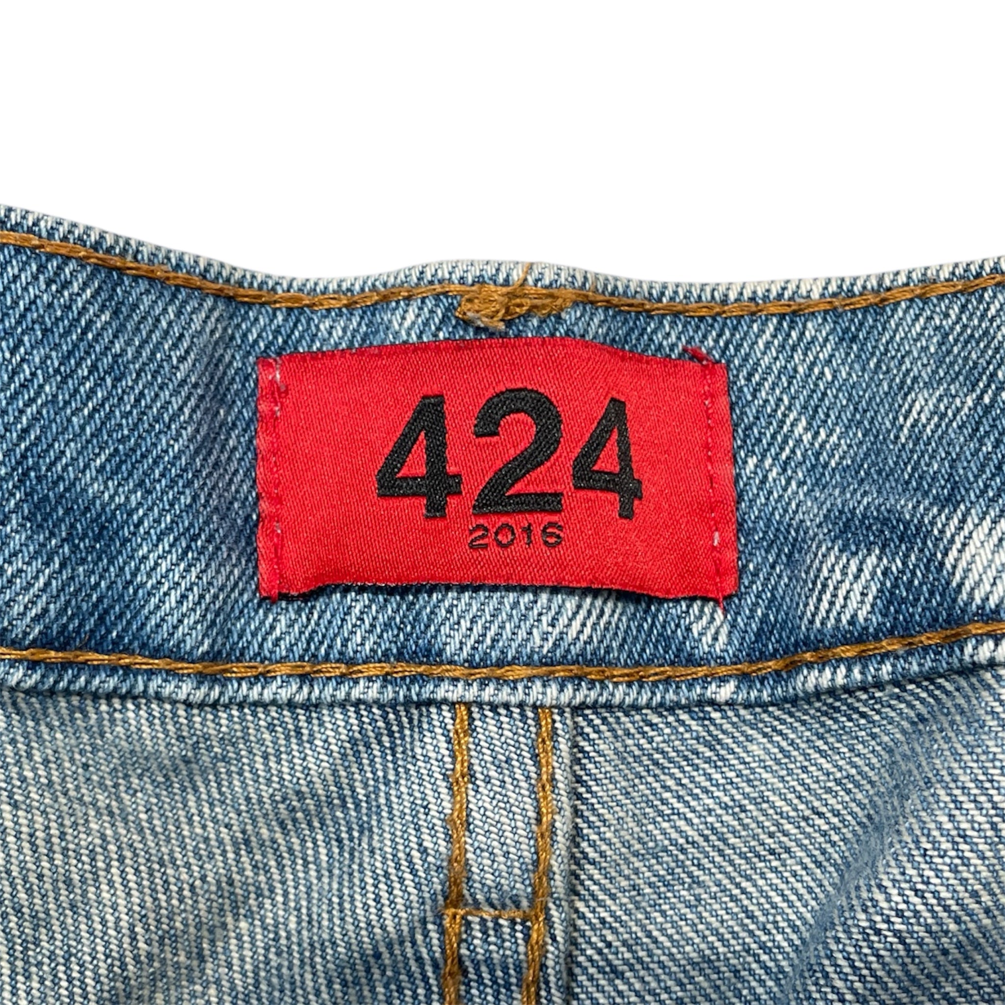 424(FourTwoFour)/Skinny Pants/32/Cotton/BLU/424 distressed look jeans view 3