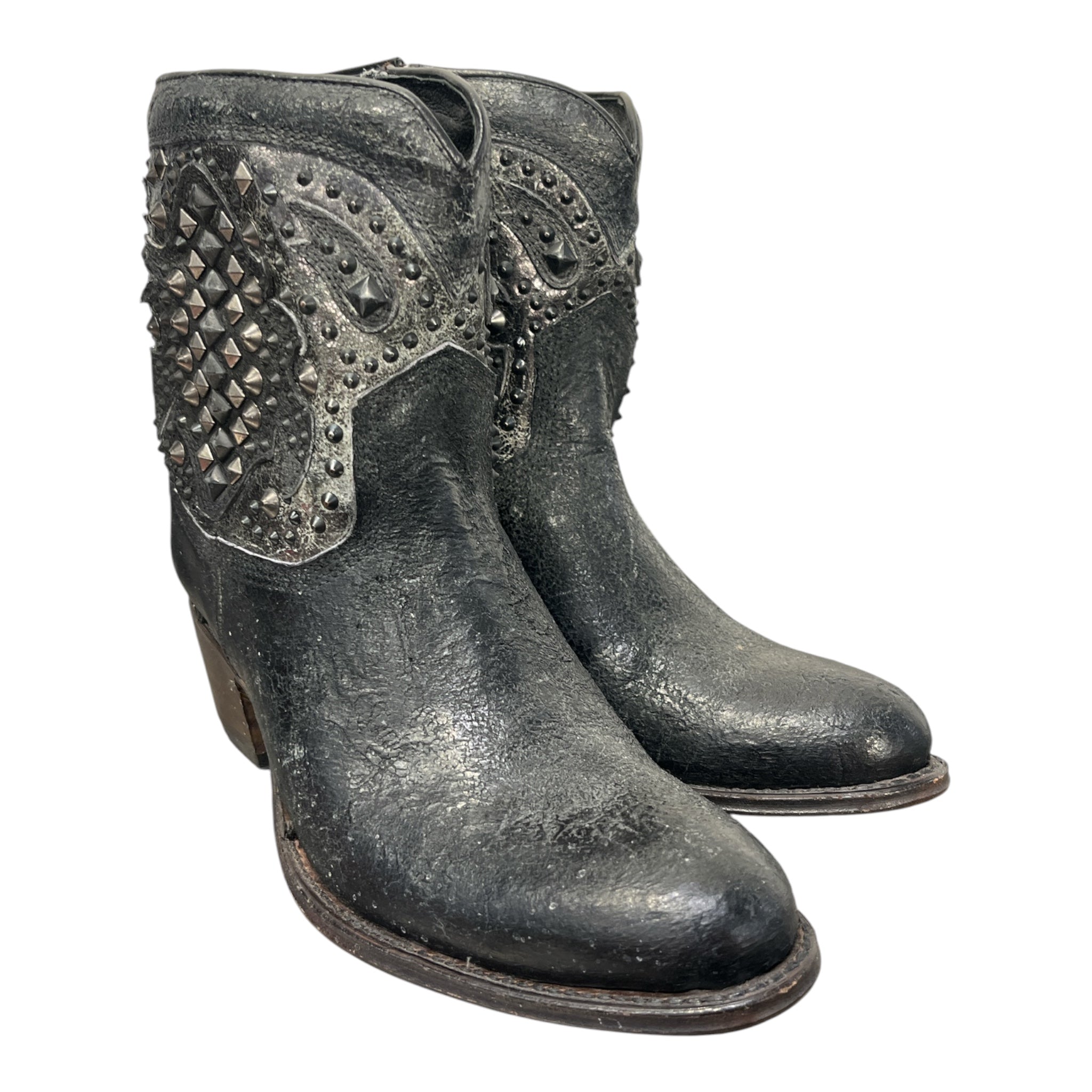 FRYE/Biker Boots/US 7/Leather/BLK/ view 1