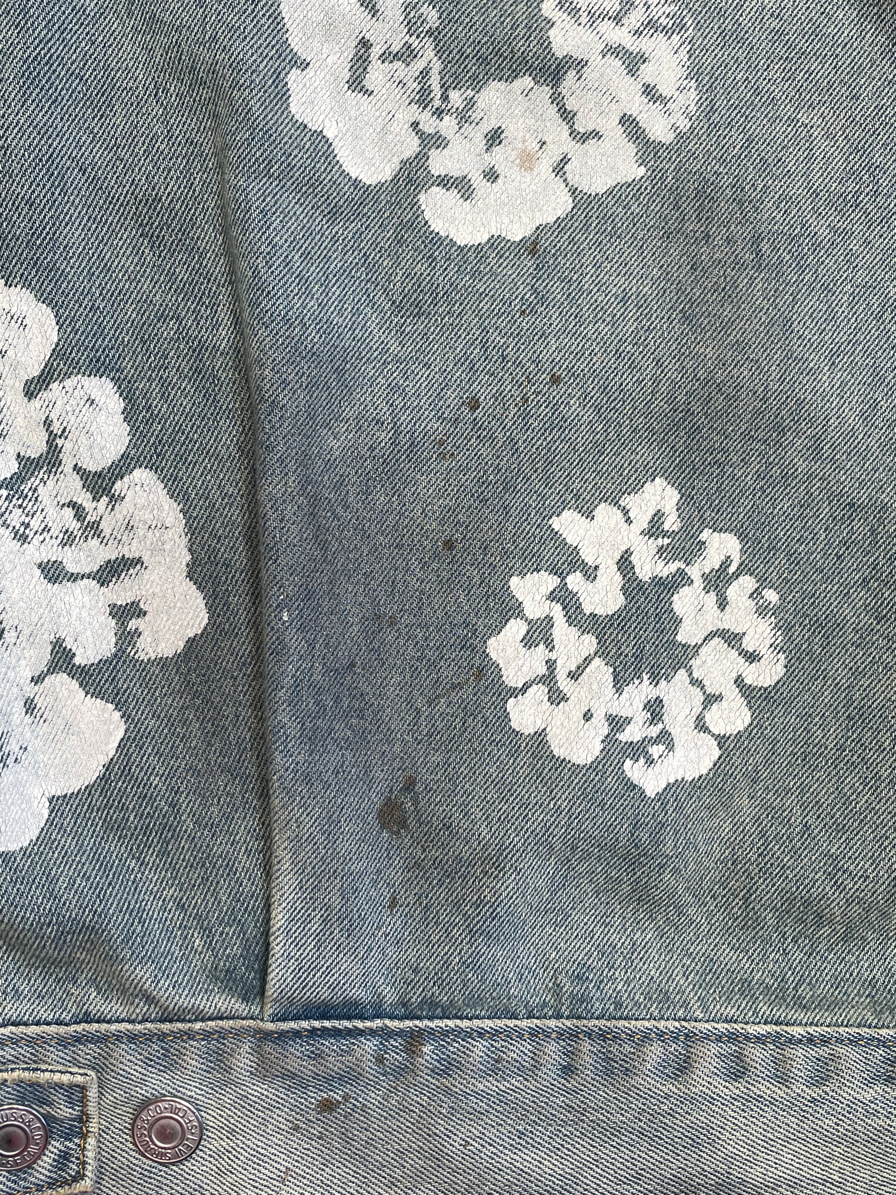 Levi's/DENIM TEARS/Denim Jkt/S/Denim/IDG/All Over Print/COTTON WREATH TUCKER JKT view 5