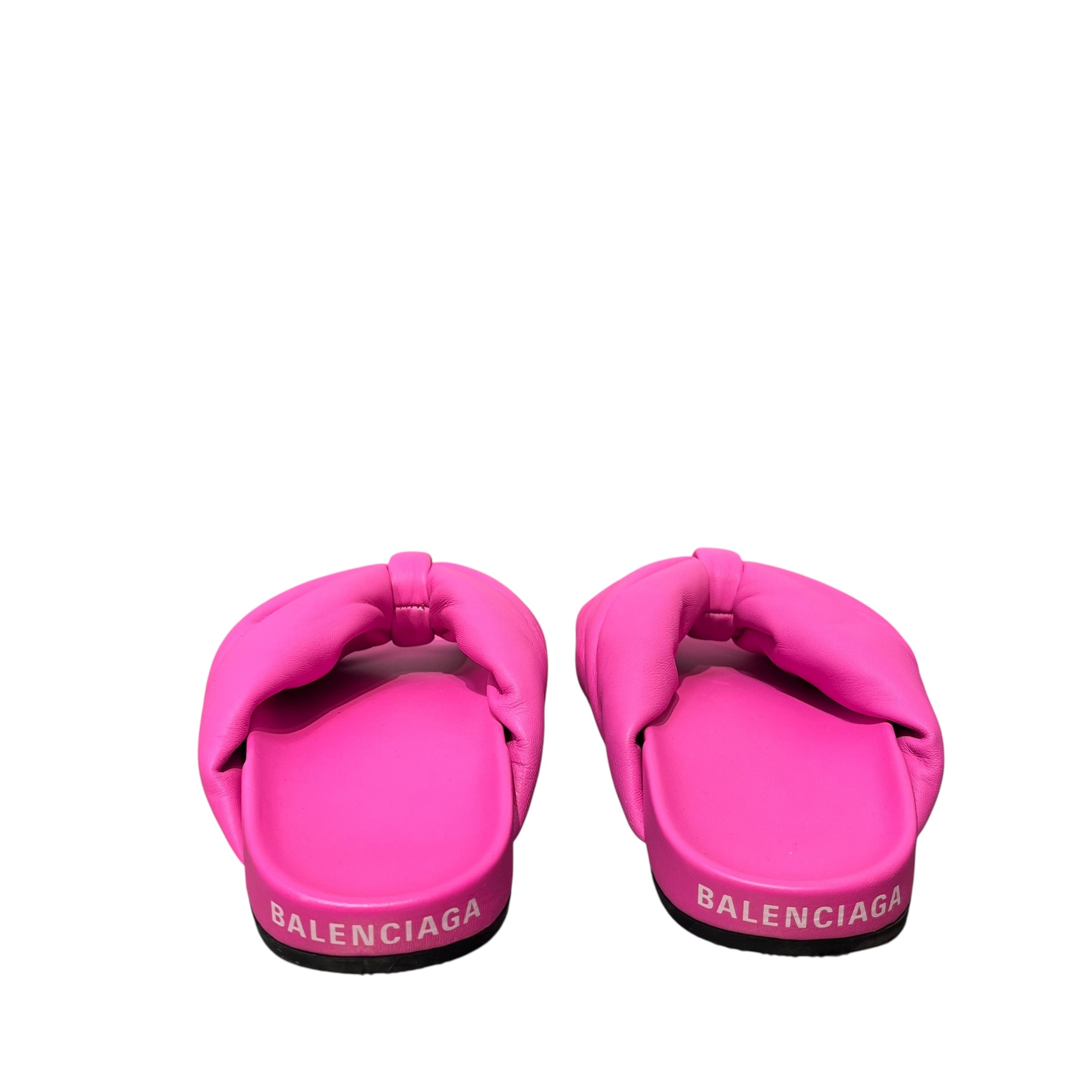 BALENCIAGA/Sandals/EU 35/Leather/PNK/bow slip ons view 3