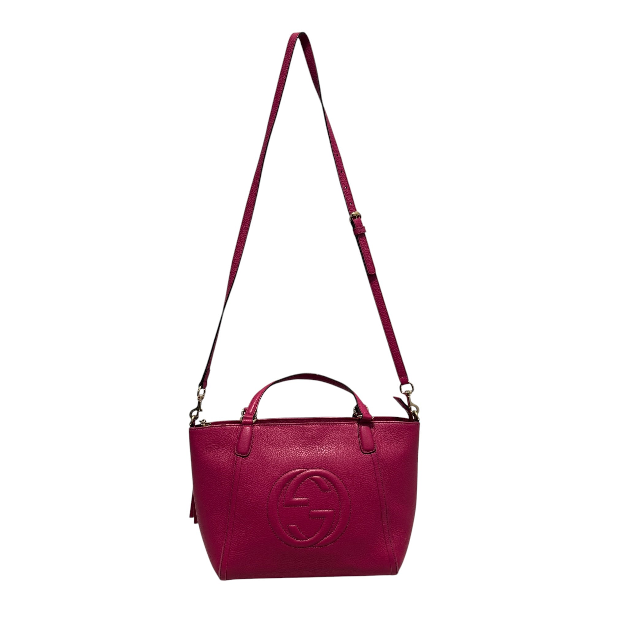 GUCCI/Hand Bag/Leather/PNK/interlocking g soho view 7