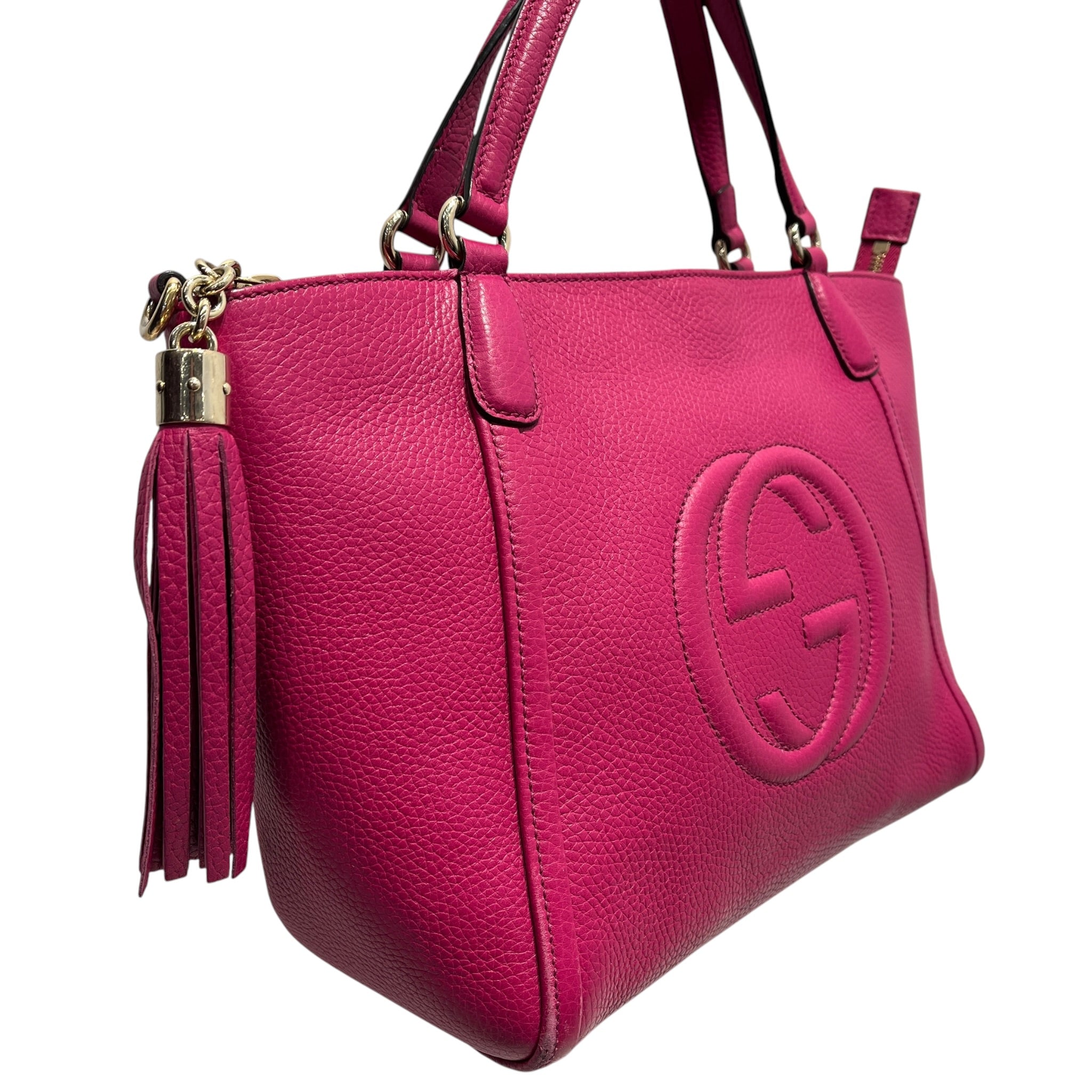 GUCCI/Hand Bag/Leather/PNK/interlocking g soho view 6