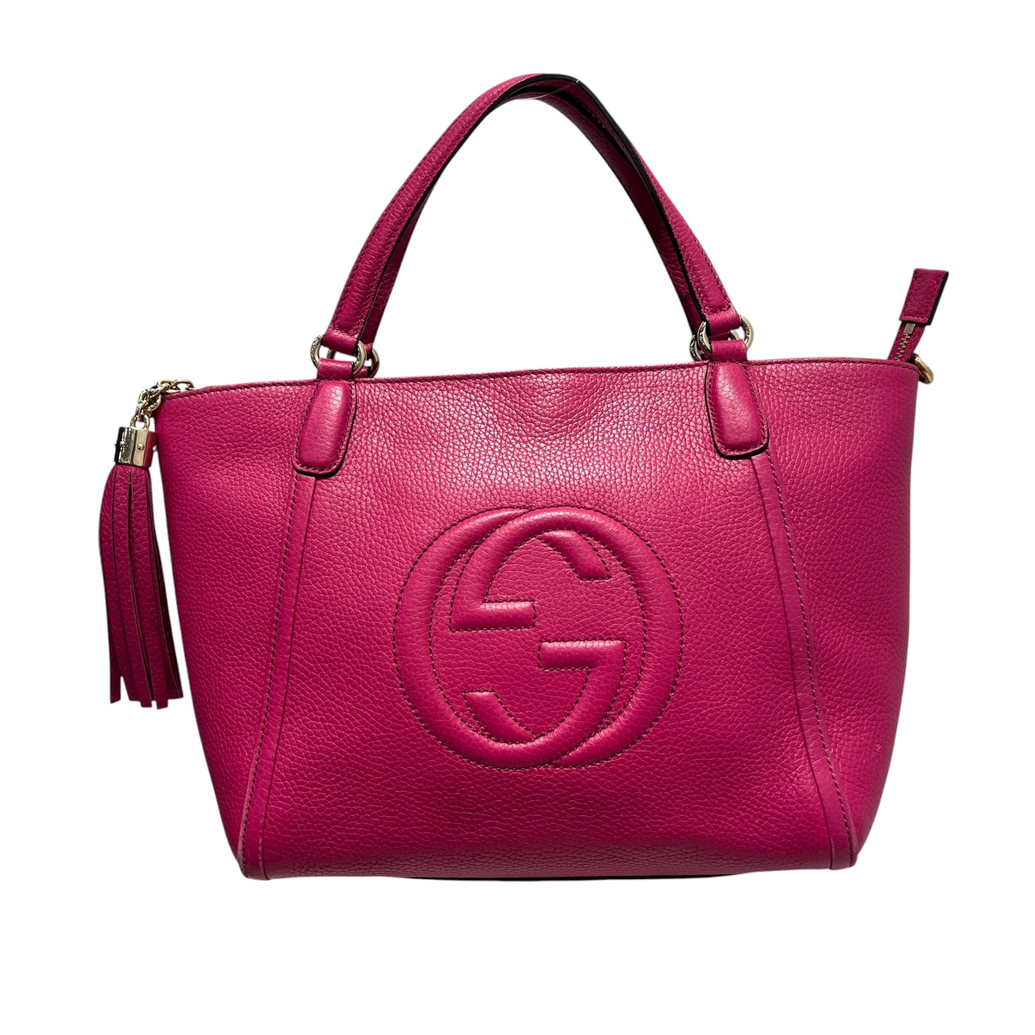 GUCCI/Hand Bag/Leather/PNK/interlocking g soho view 1