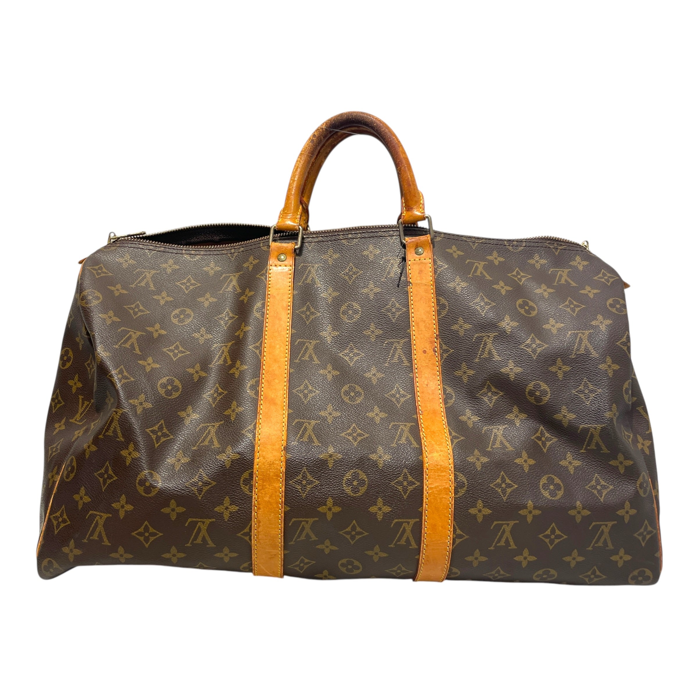 LOUIS VUITTON/Luggage/Monogram/Leather/BRW/Keepall view 1