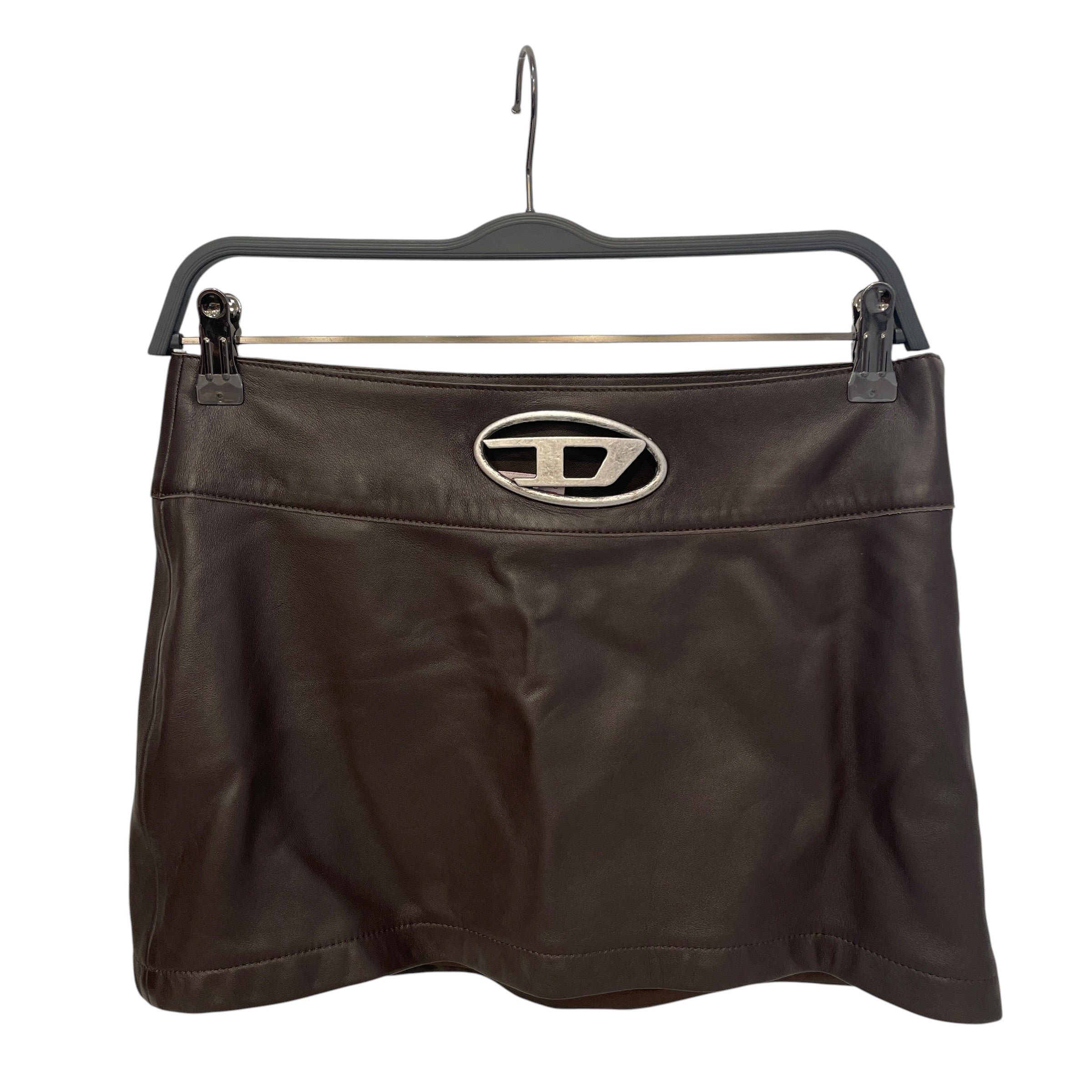 DIESEL/Skirt/40/Leather/BRW/L-Dixy D Logo Mini skirt view 1