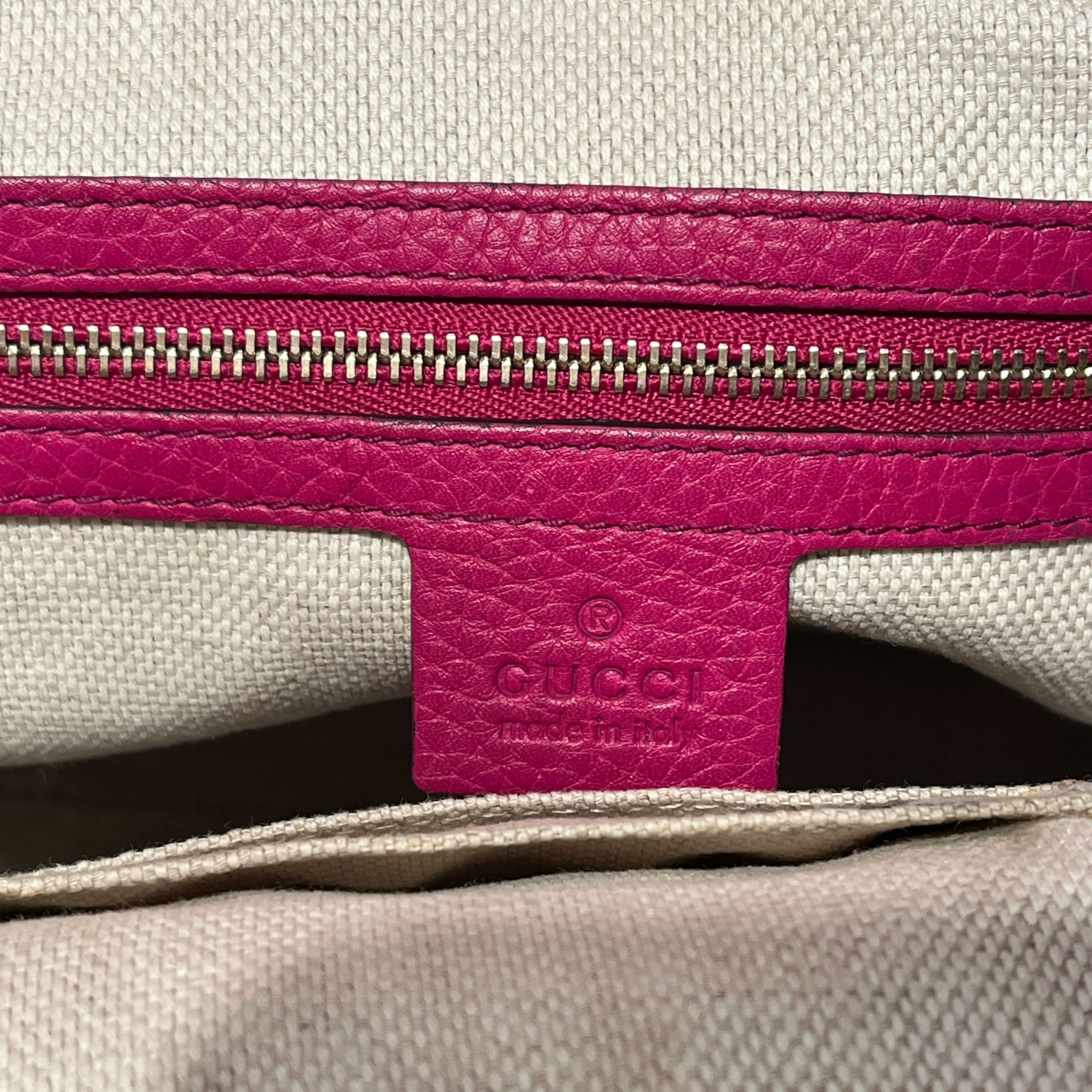 GUCCI/Hand Bag/Leather/PNK/interlocking g soho view 5