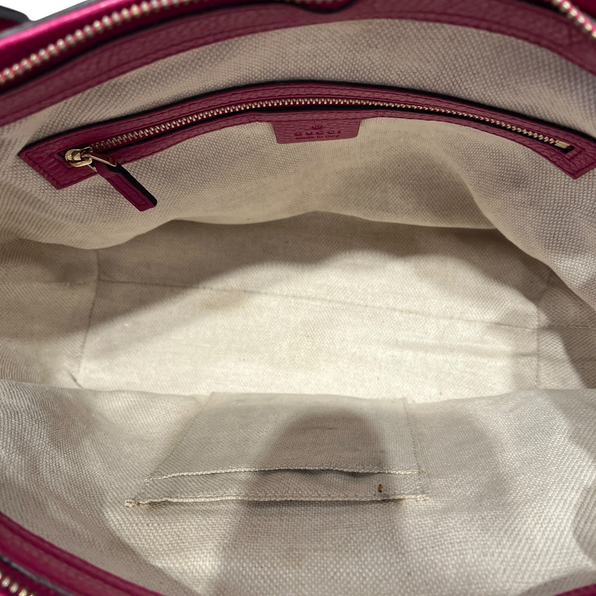 GUCCI/Hand Bag/Leather/PNK/interlocking g soho view 4