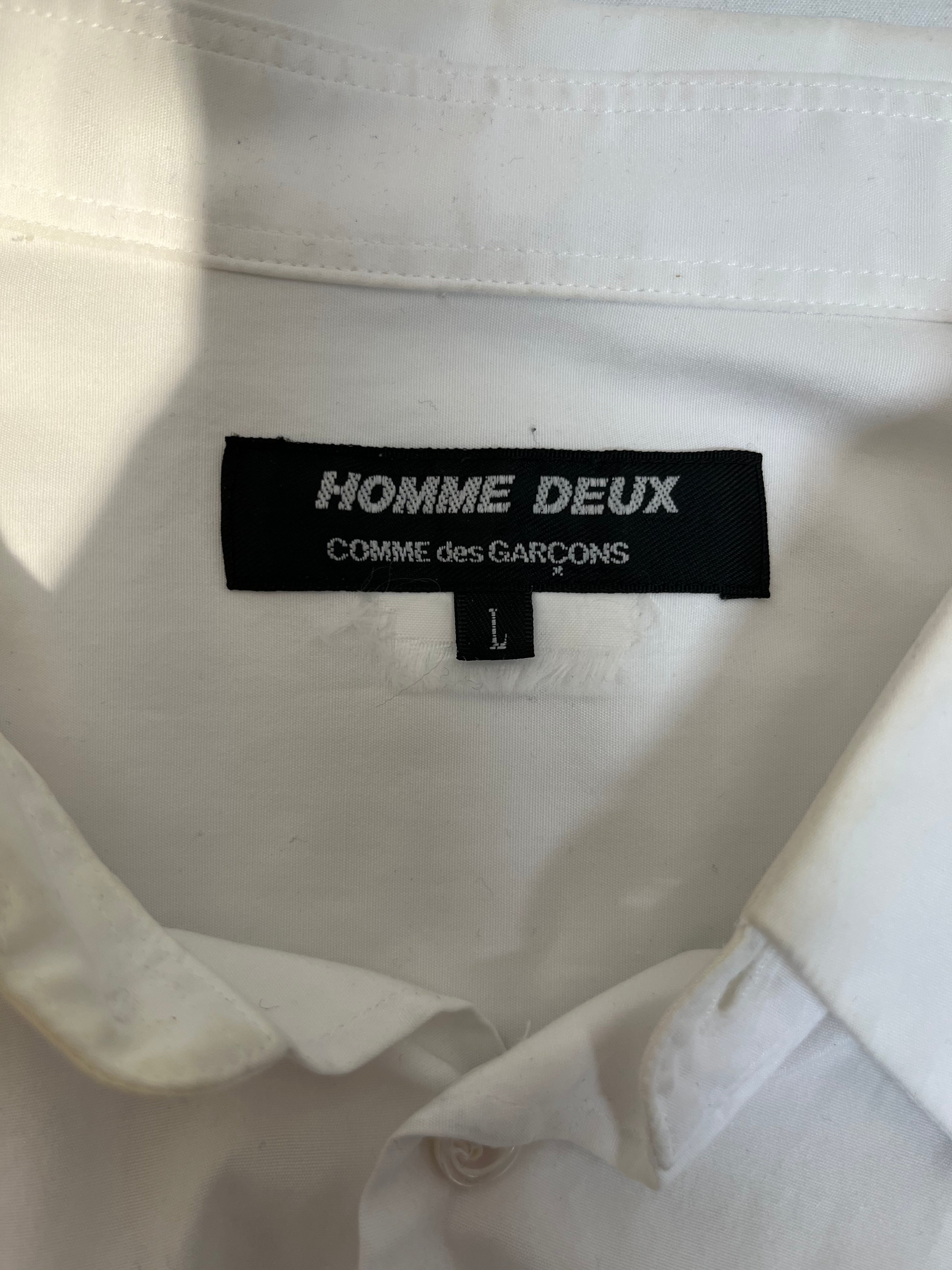 COMME des GARCONS HOMME DEUX/LS Shirt/L/Cotton/WHT/ view 3