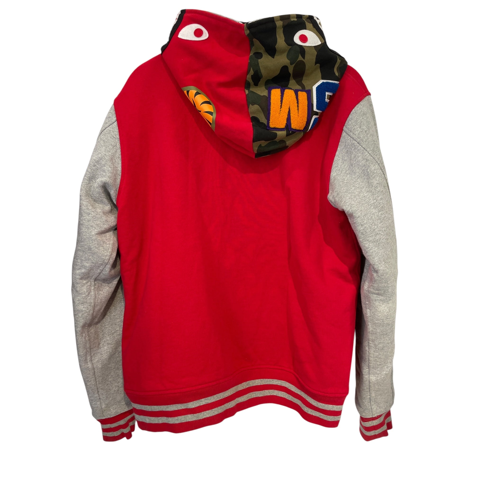 A BATHING APE/Quilted Jkt/XL/Cotton/RED/Camouflage/FULL ZIP UP view 2