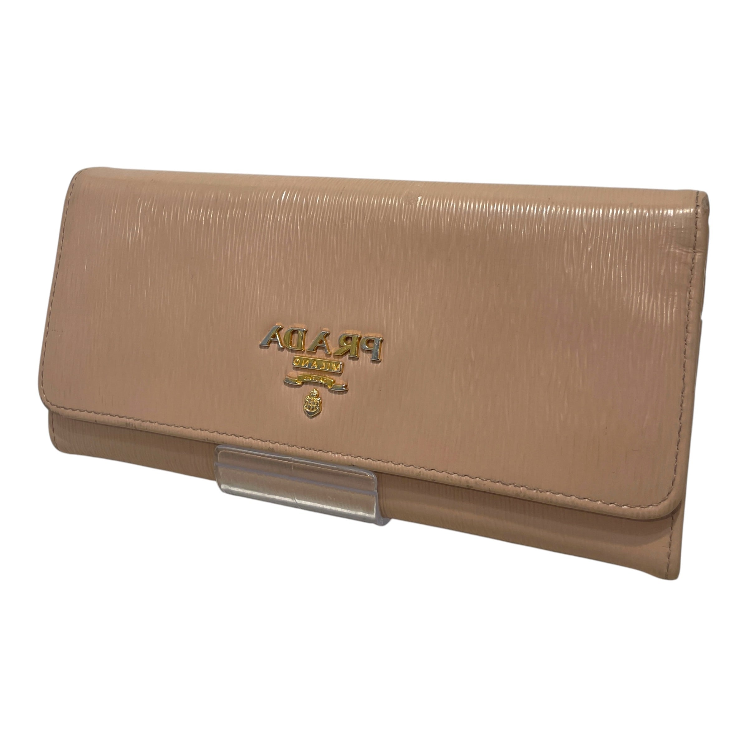 PRADA/Trifold Wallet/Leather/PNK/L's/Safiano Leather Trifold view 1