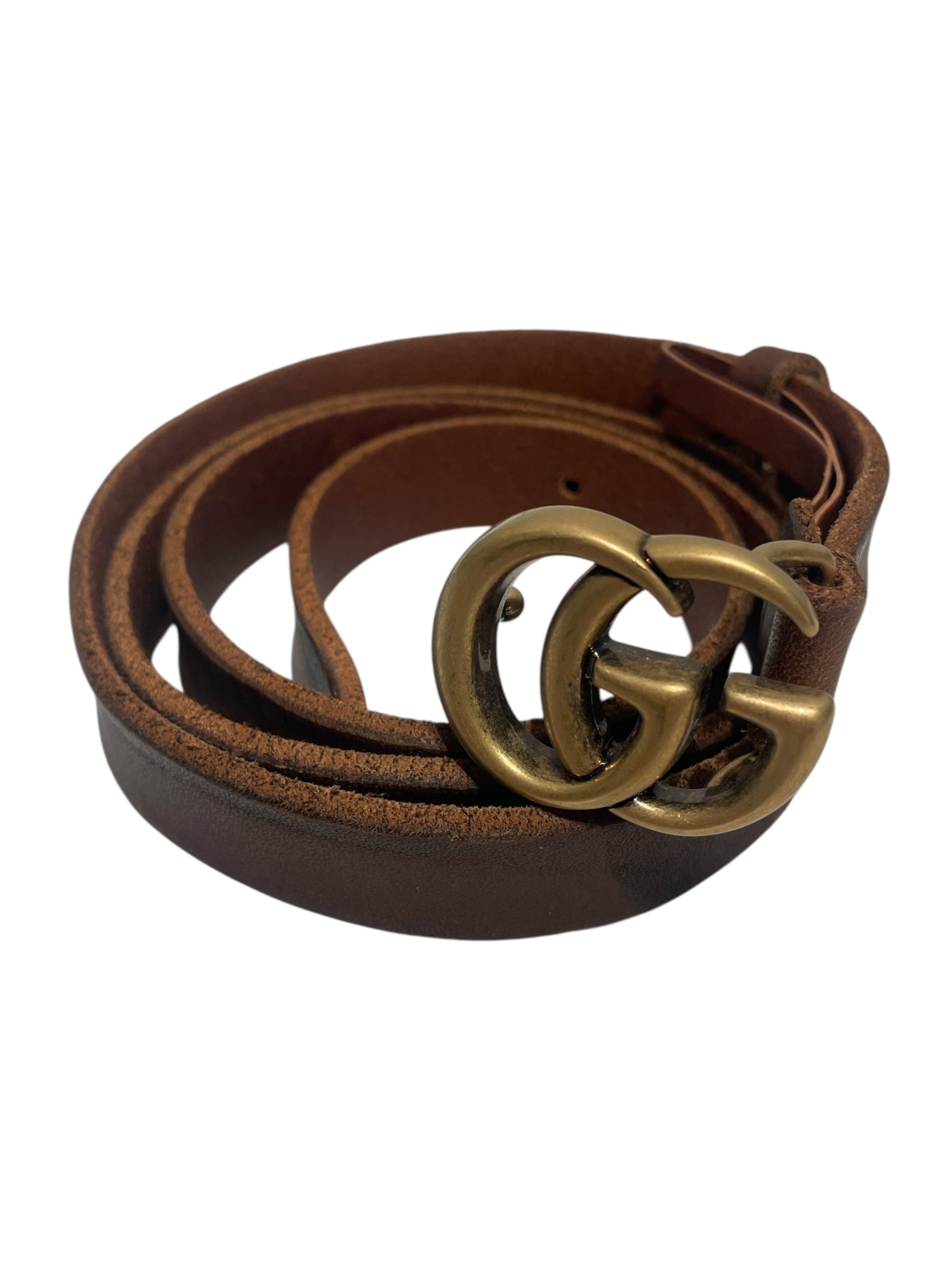 GUCCI/Belt/Leather/CML/GG Buckle Thin Belt view 1