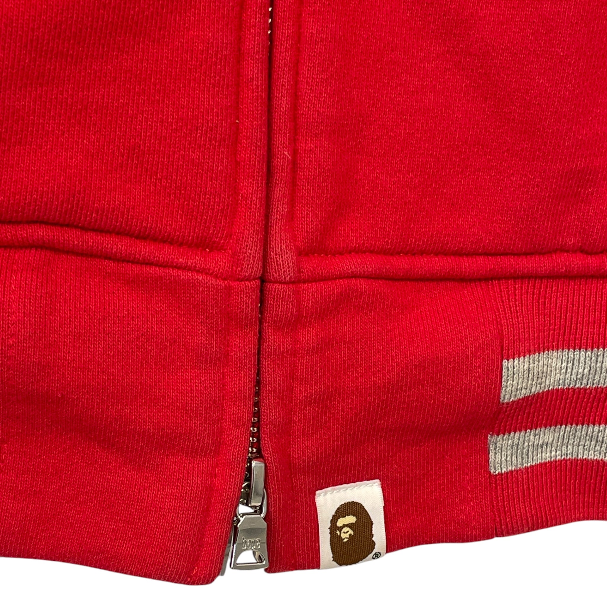 A BATHING APE/Quilted Jkt/XL/Cotton/RED/Camouflage/FULL ZIP UP view 4