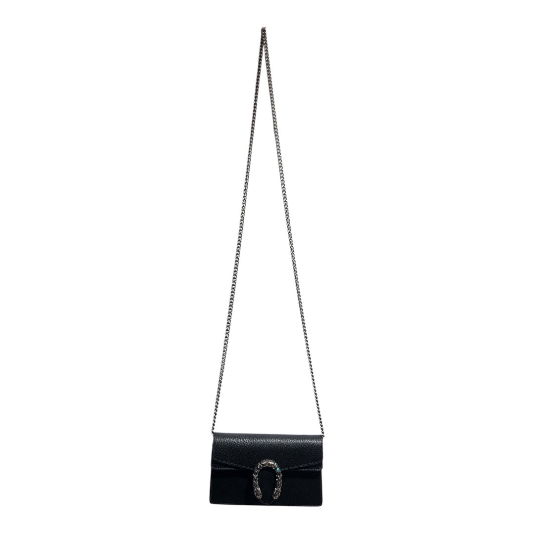 GUCCI/Cross Body Bag/Leather/BLK/Dionysus Supermini view 1
