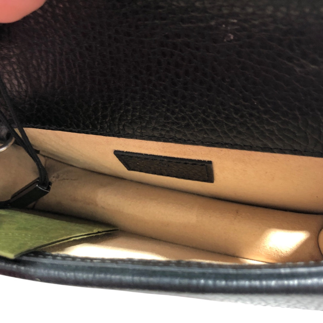 GUCCI/Cross Body Bag/Leather/BLK/Dionysus Supermini view 4