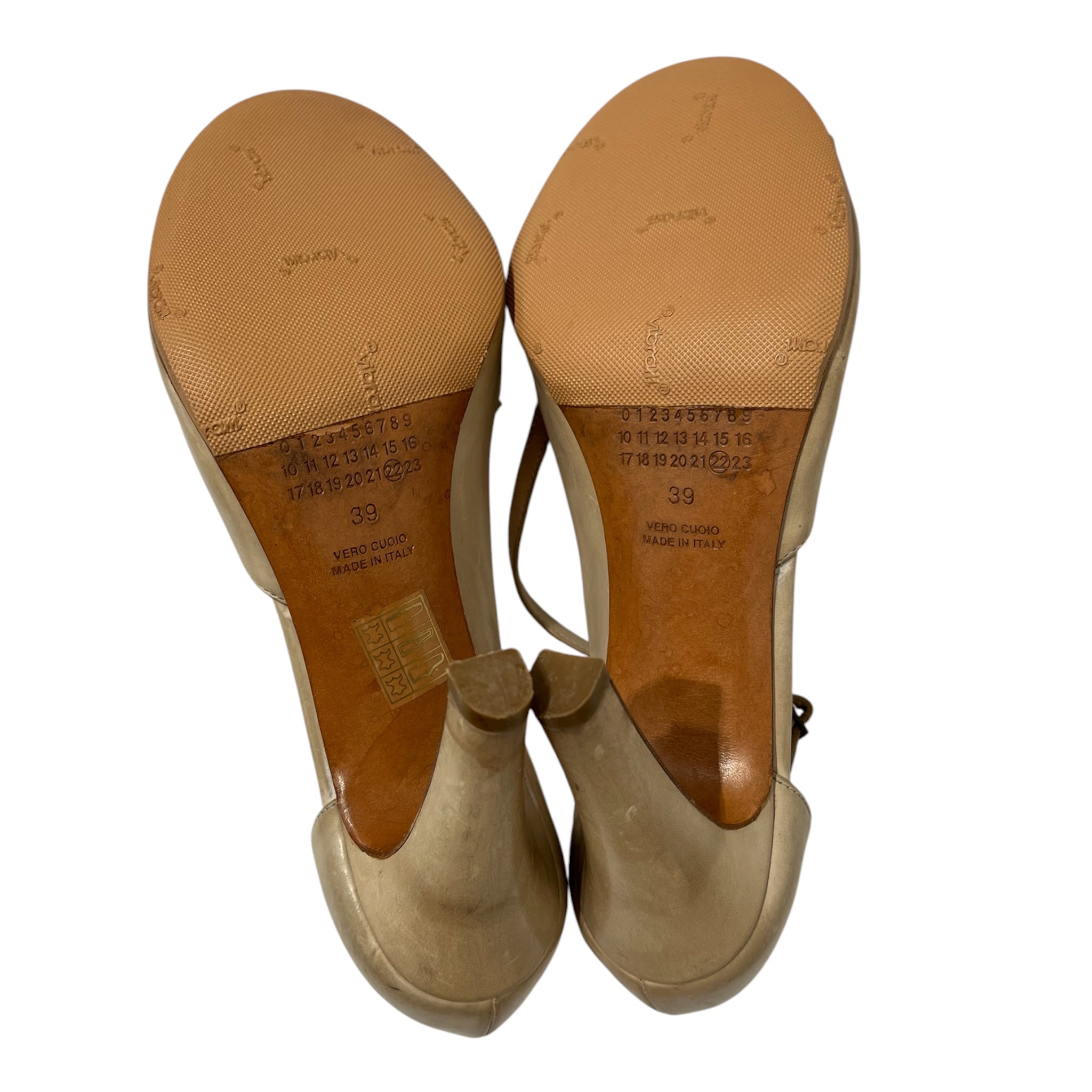 Maison Margiela/Heels/EU 39/Leather/BEG/58WP006 STRIP BUCKLE HEEL view 6