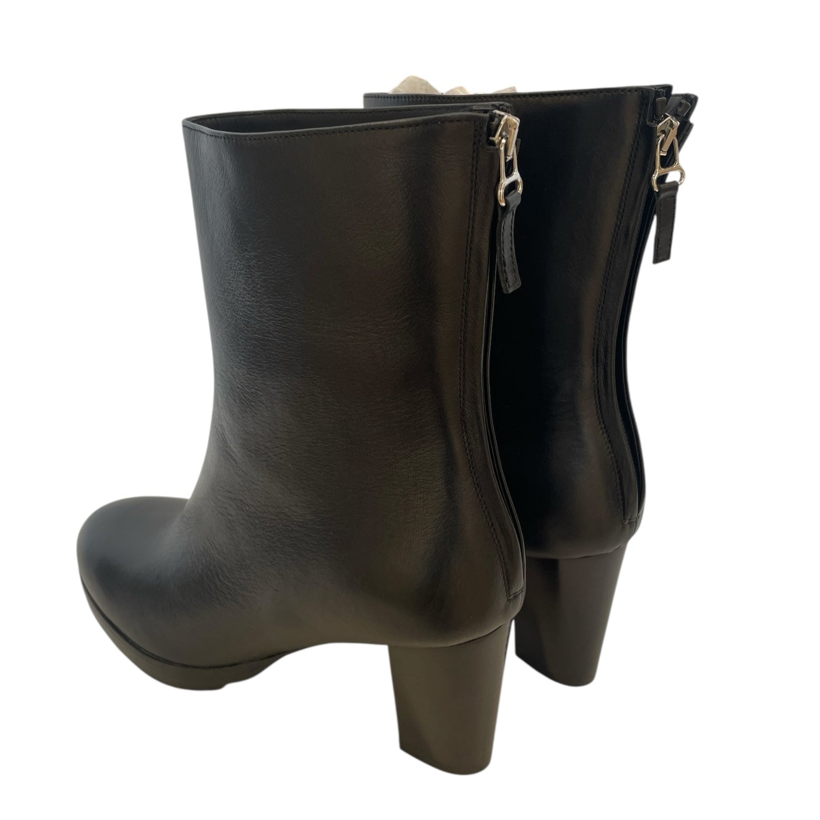 Helmut Lang/Booties/EU 40/Leather/BLK/EU 40/ BLK HEELED BOOTIES view 2