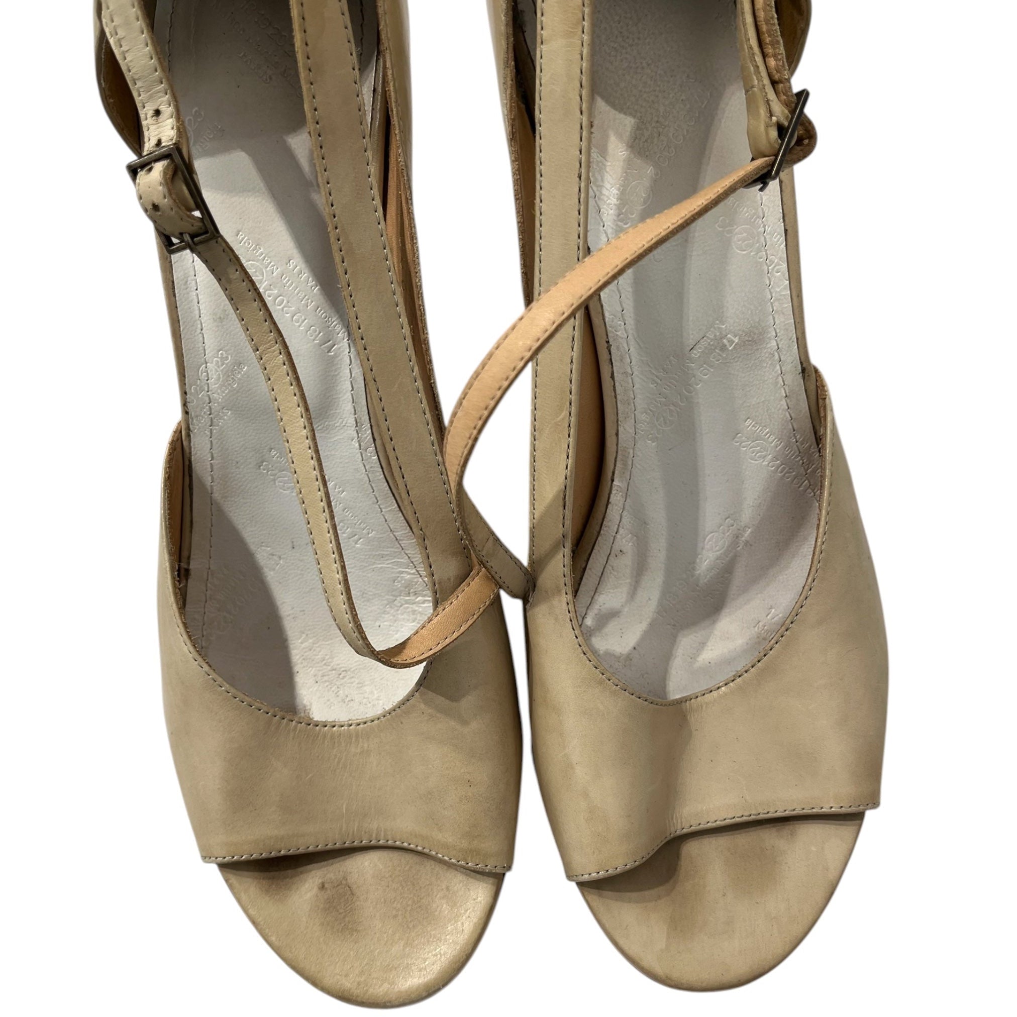 Maison Margiela/Heels/EU 39/Leather/BEG/58WP006 STRIP BUCKLE HEEL view 5