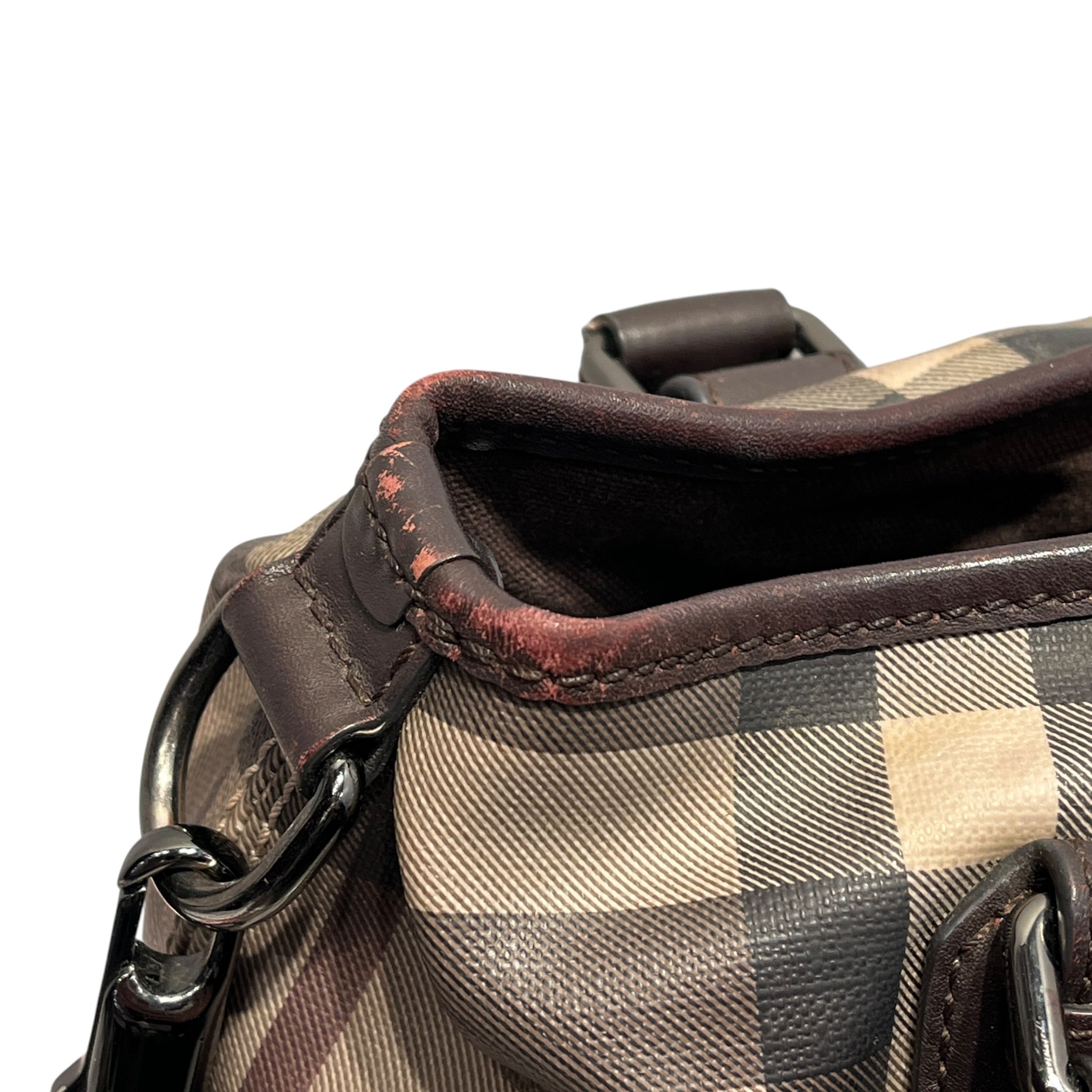 BURBERRY/Hand Bag/Leather/BRW/SMOKE CHECK view 10