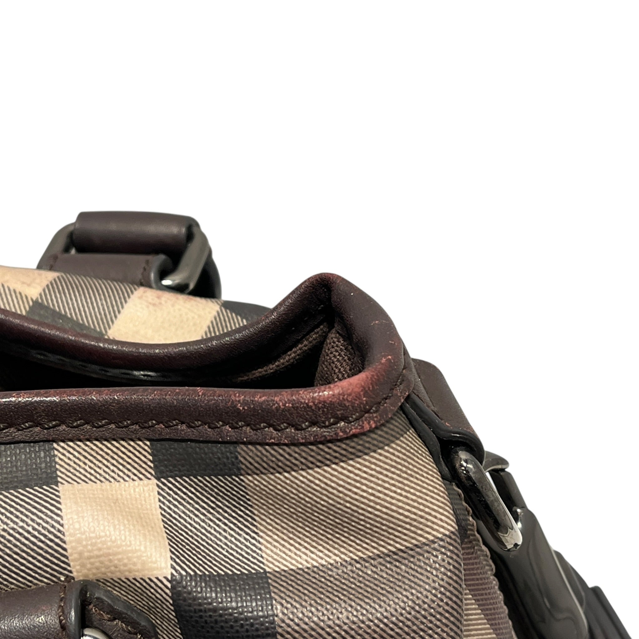 BURBERRY/Hand Bag/Leather/BRW/SMOKE CHECK view 9