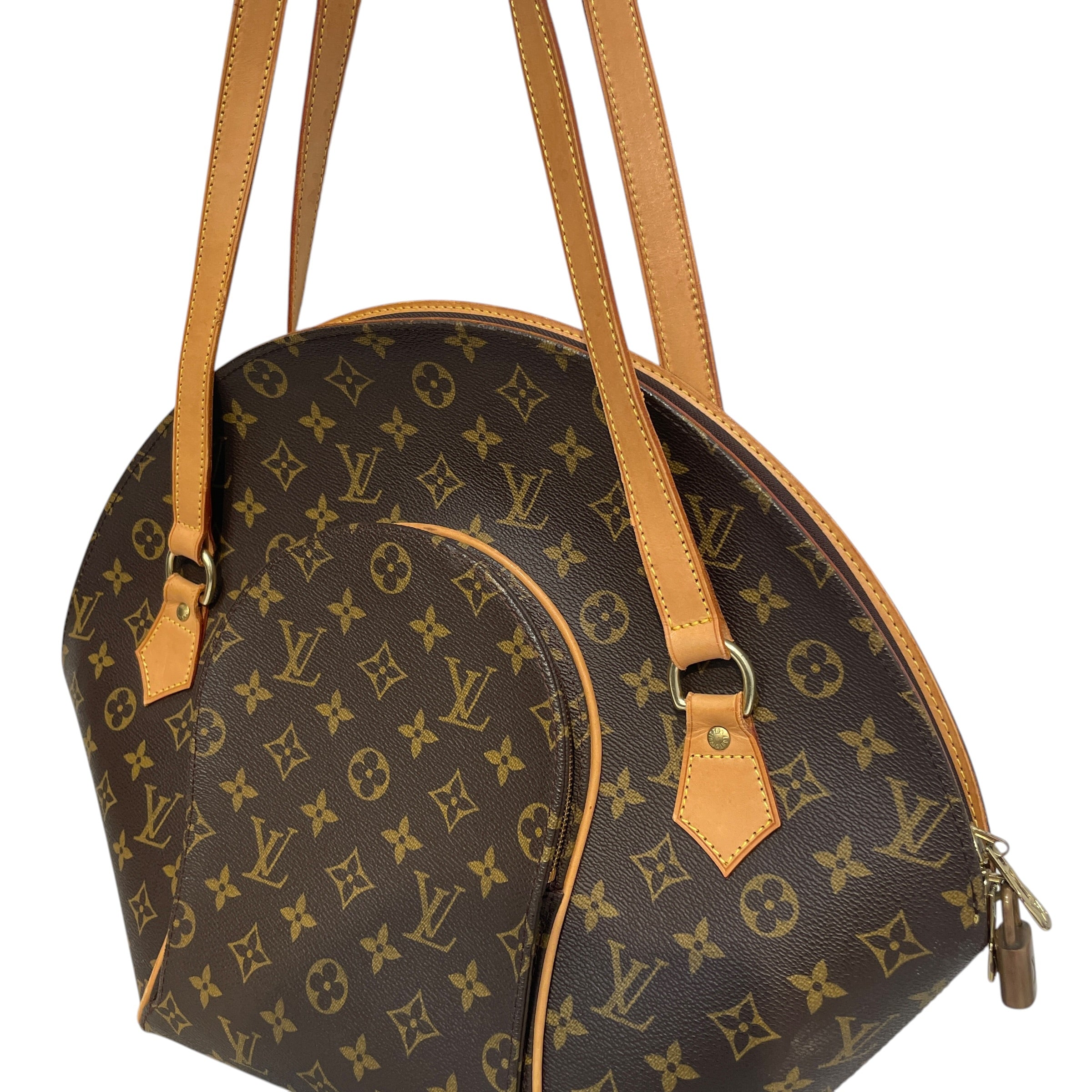 LOUIS VUITTON/Cross Body Bag/Monogram/Leather/BRW/Ellipse GM view 3