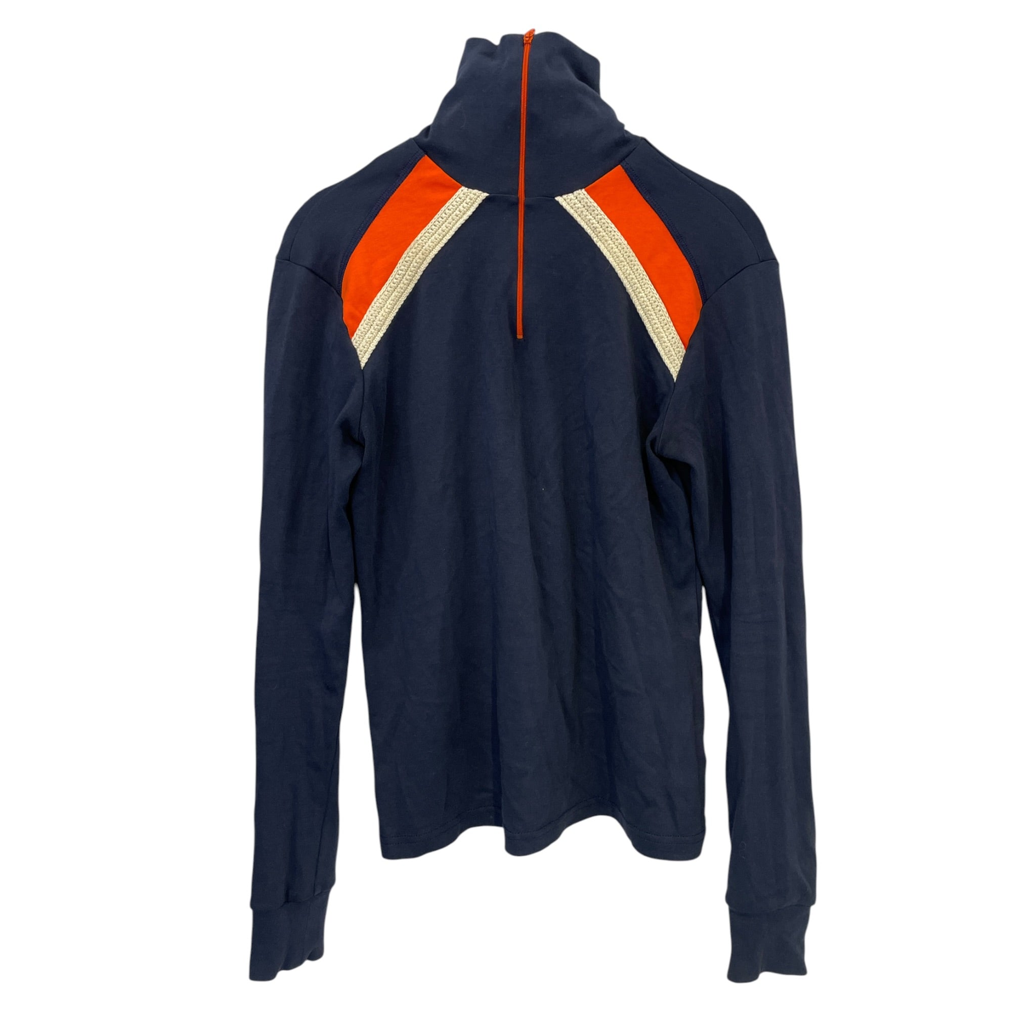 WALES BONNER/Track Jkt/2/Cotton/NVY/1/4 zip, org on chest view 1