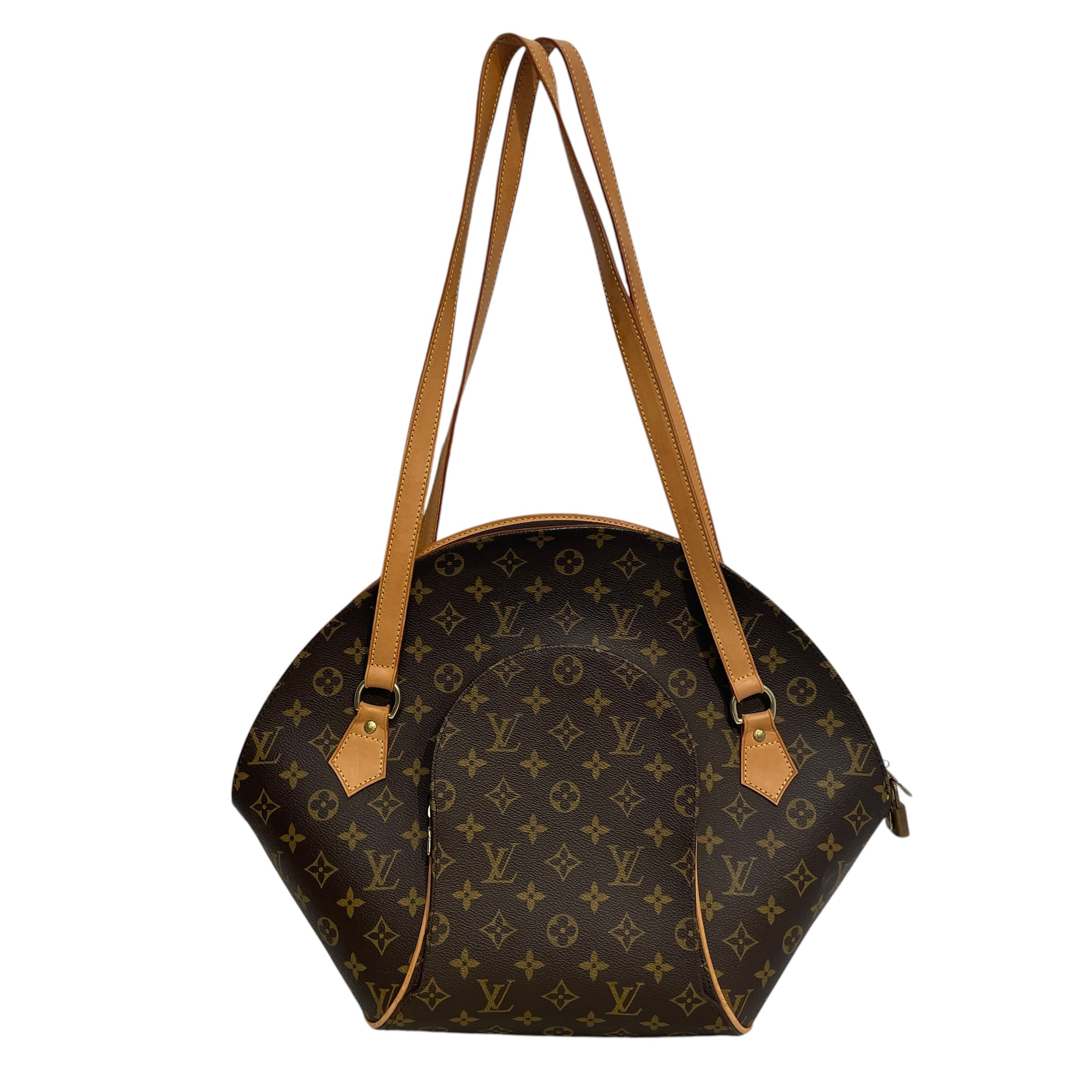 LOUIS VUITTON/Cross Body Bag/Monogram/Leather/BRW/Ellipse GM view 2